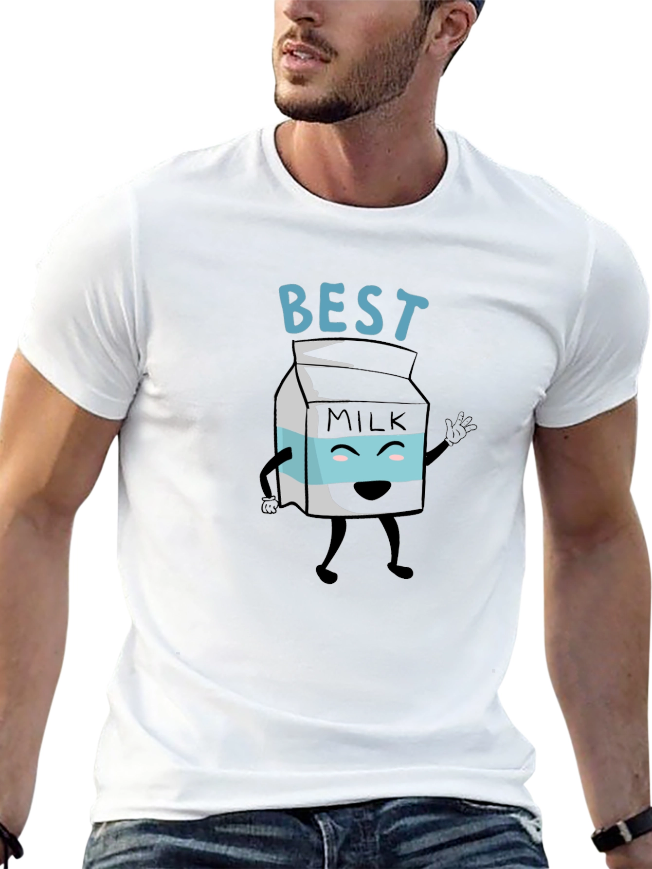 Best Milk Cartoon Graphic Tee