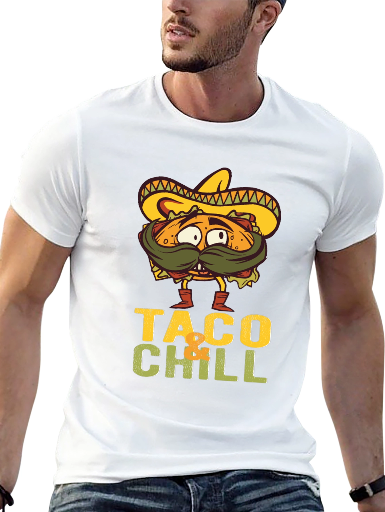 Taco Chill Graphic T-Shirt - Funny Foodie Tee