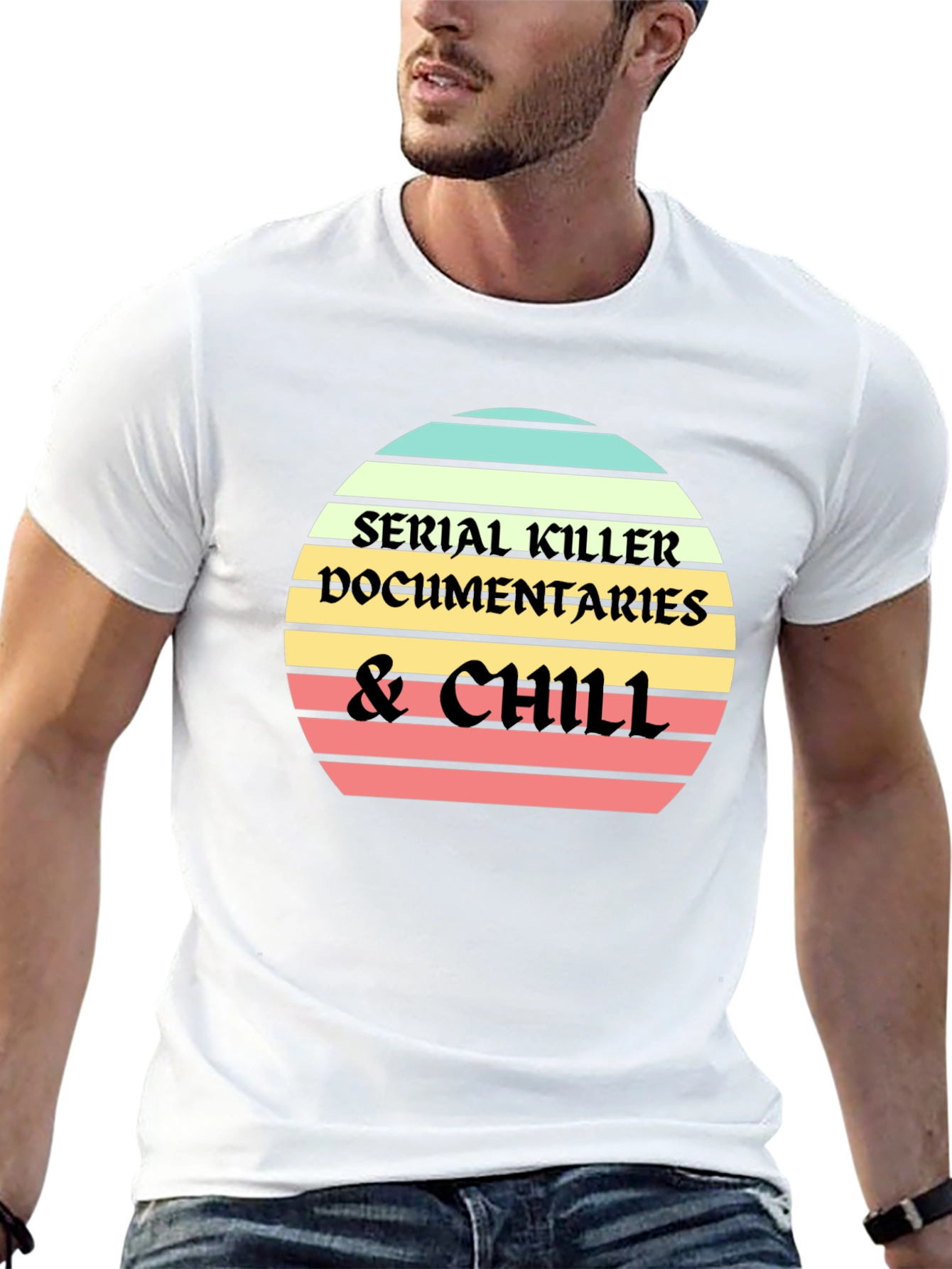 Serial Killer Documentaries & Chill Black T-Shirt
