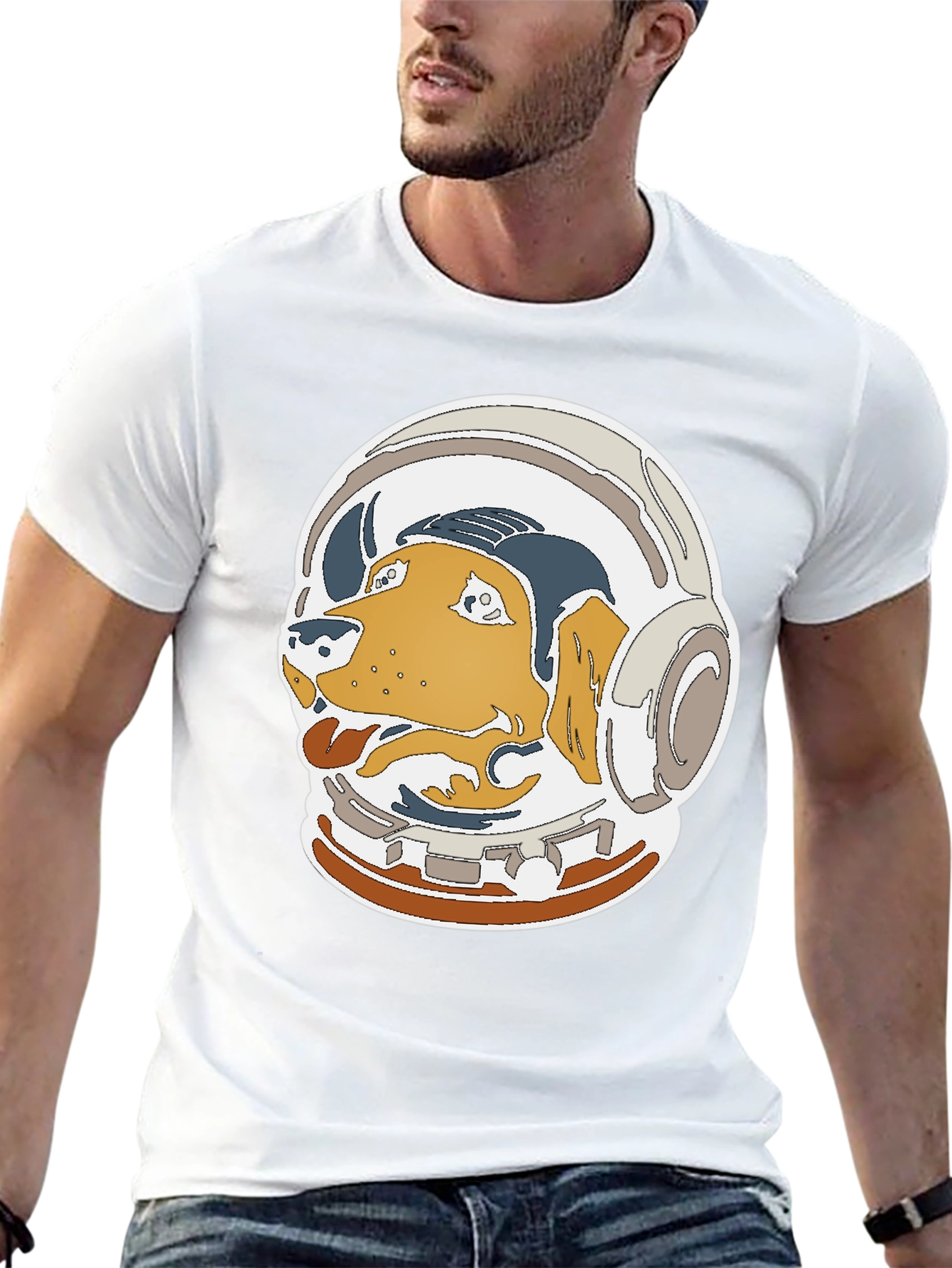 Astronaut Dog Graphic T-Shirt