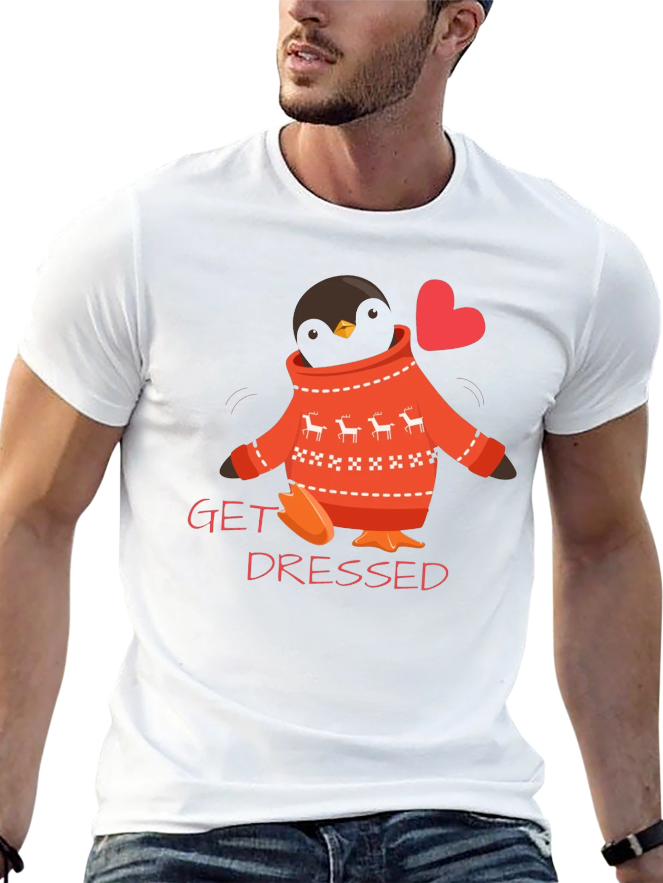 Get Dressed Penguin Sweater T-Shirt