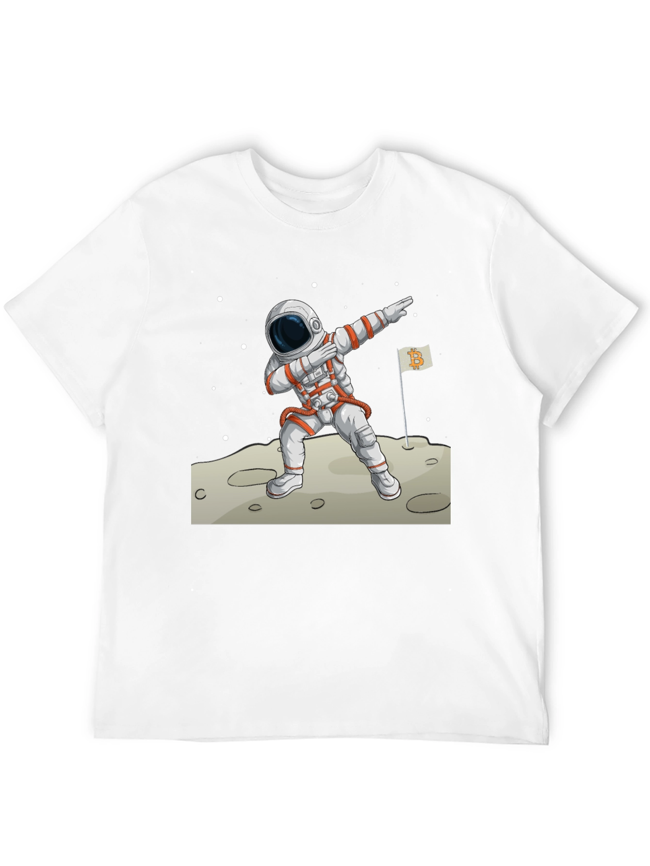 Astronaut Dabbing on Moon Graphic T-Shirt
