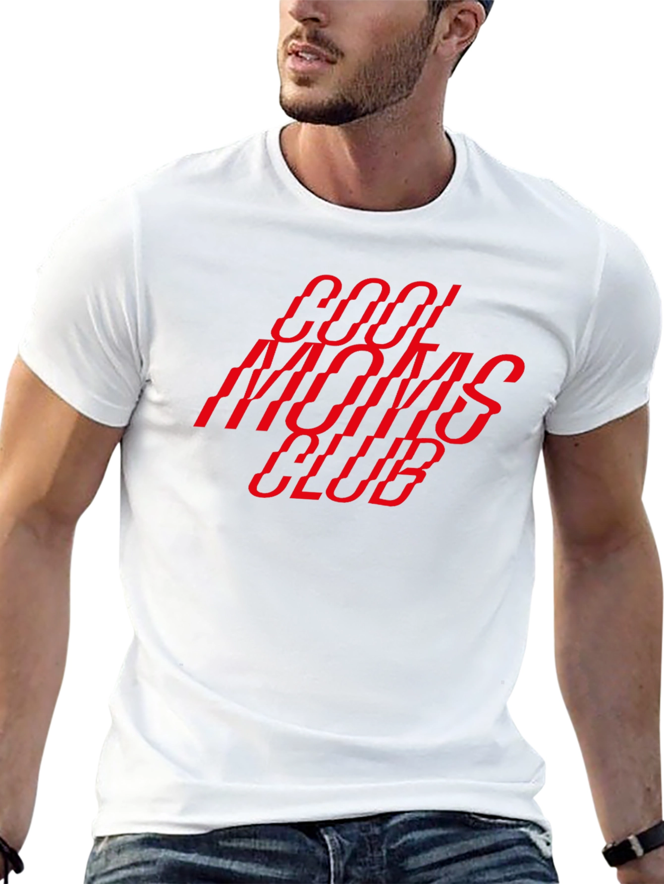 Cool Moms Club Graphic Tee - Trendy Black T-Shirt