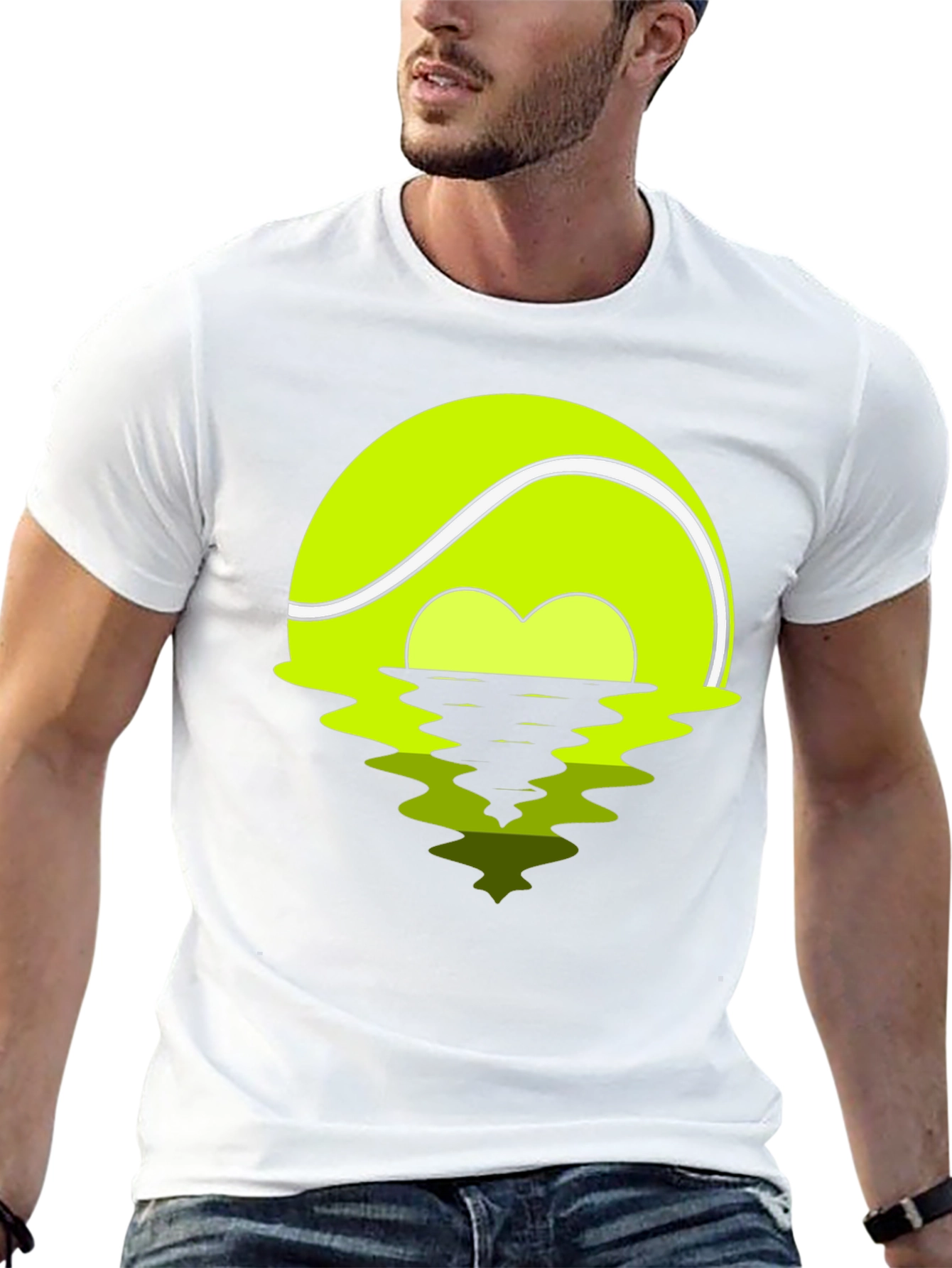 Tennis Ball Sunset Graphic Tee