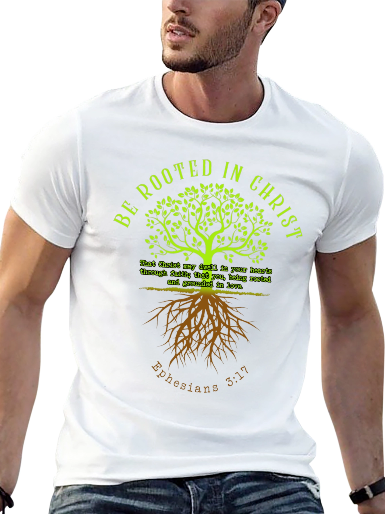 Rooted in Christ T-Shirt: Faith Based Tee
