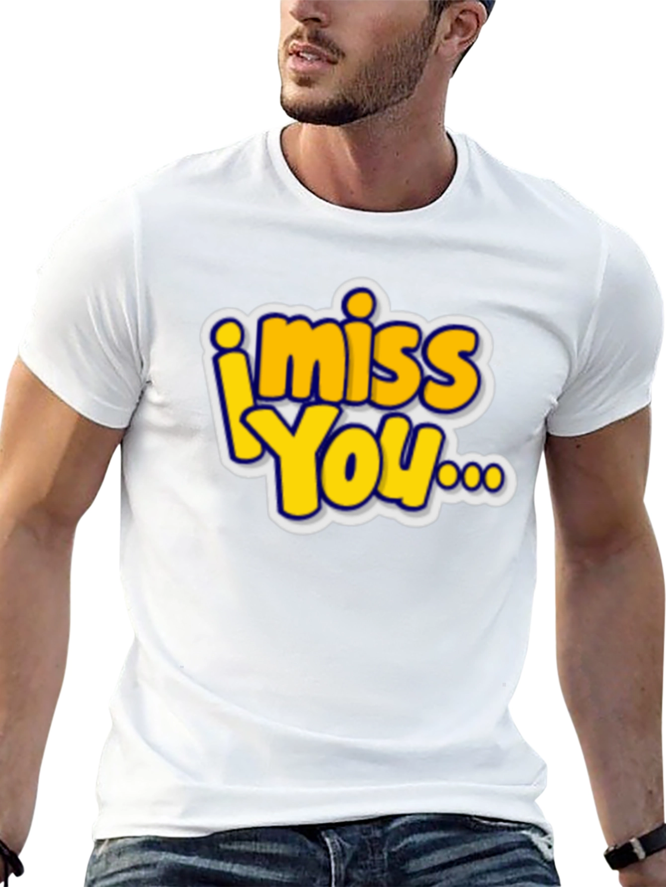 I Miss You Graphic T-Shirt - Black