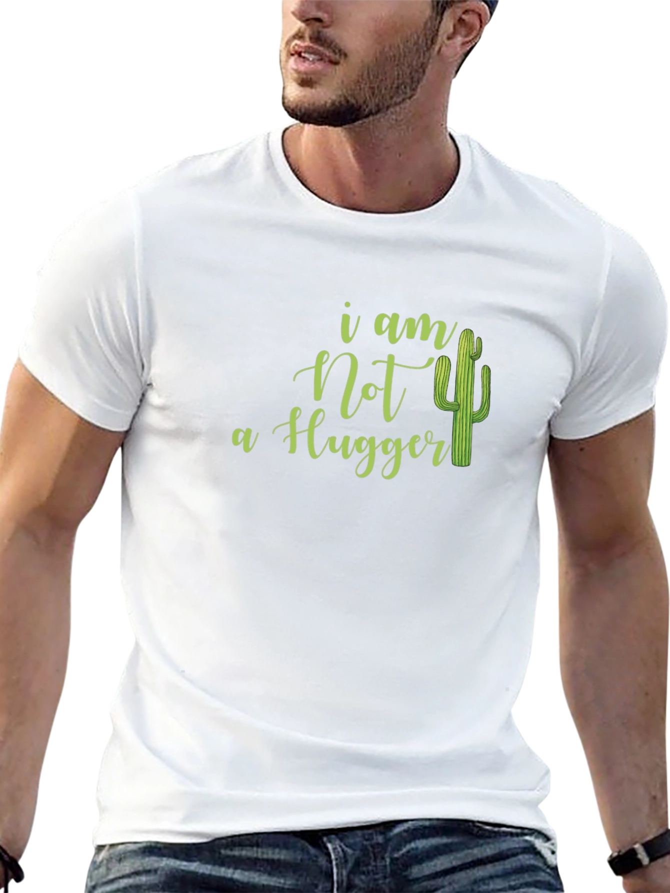 I Am Not A Hugger Cactus Graphic Tee