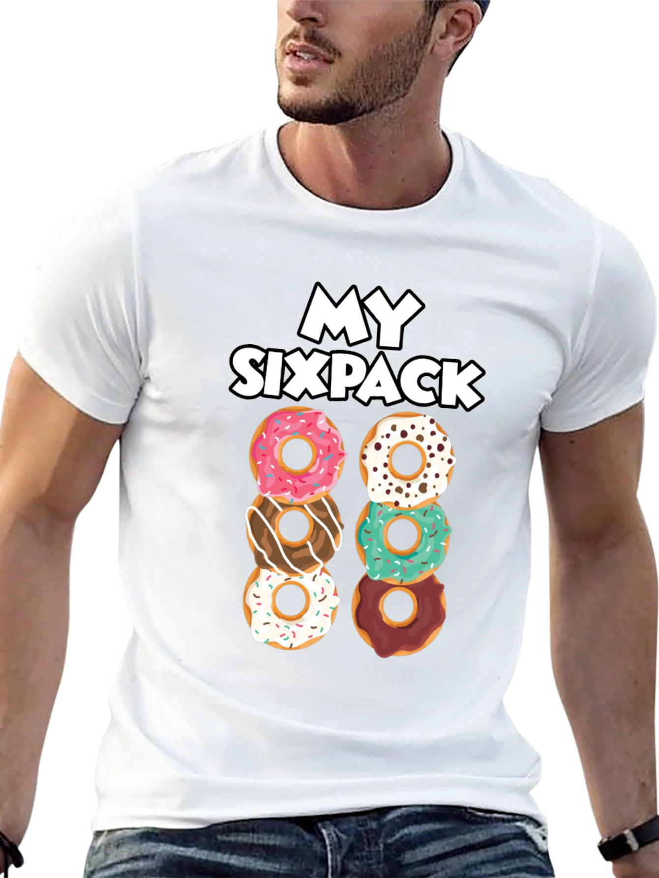 My Sixpack Donuts Funny Graphic T-Shirt