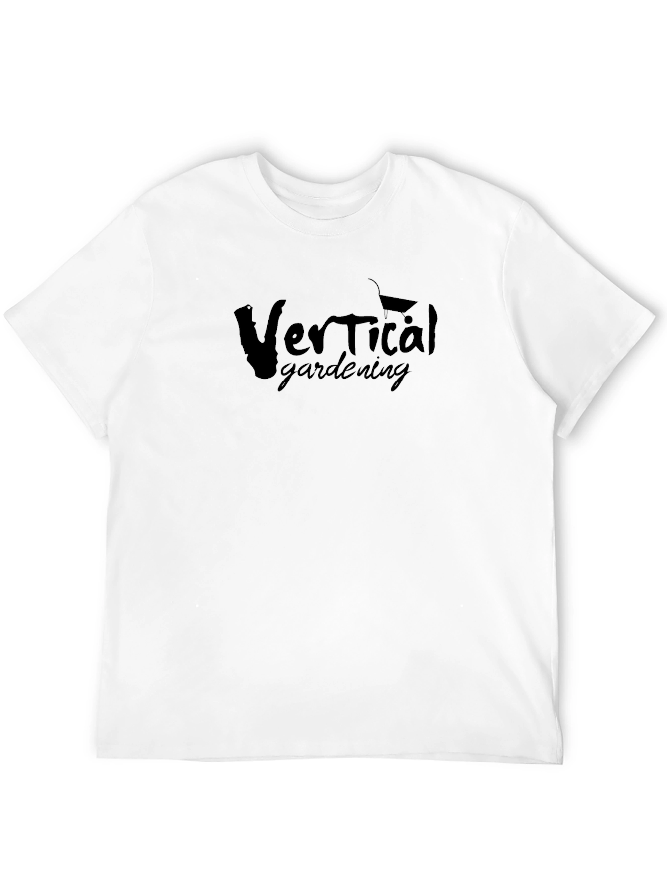Vertical Gardening Graphic Tee - Stylish Black T-Shirt
