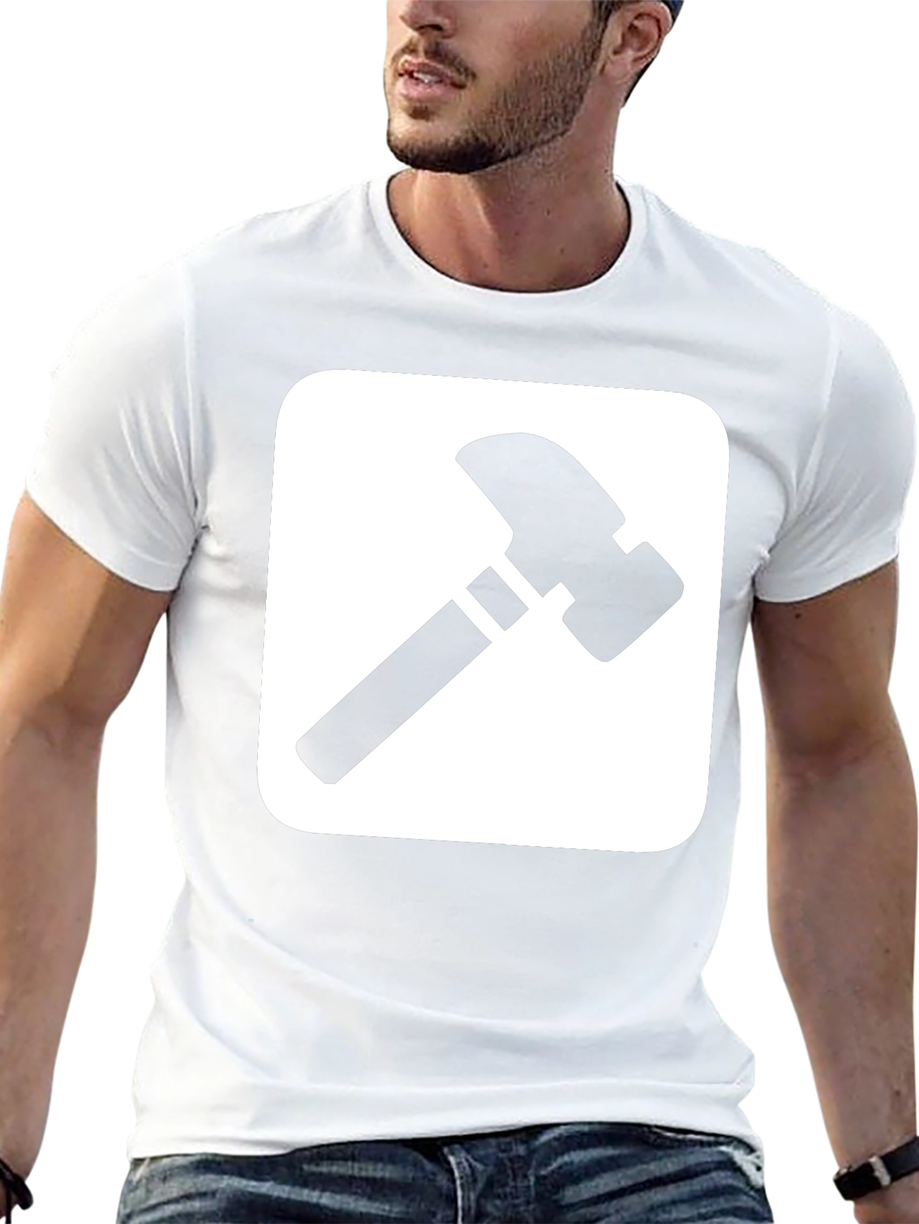 Hammer Graphic Tee - Black Cotton T-Shirt