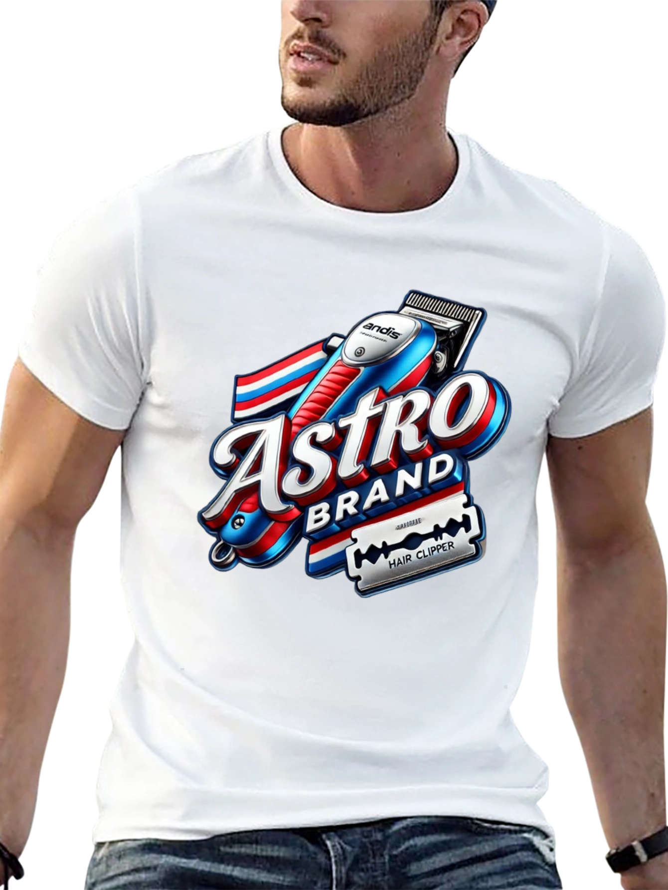 Astro Brand Hair Clipper Graphic T-Shirt