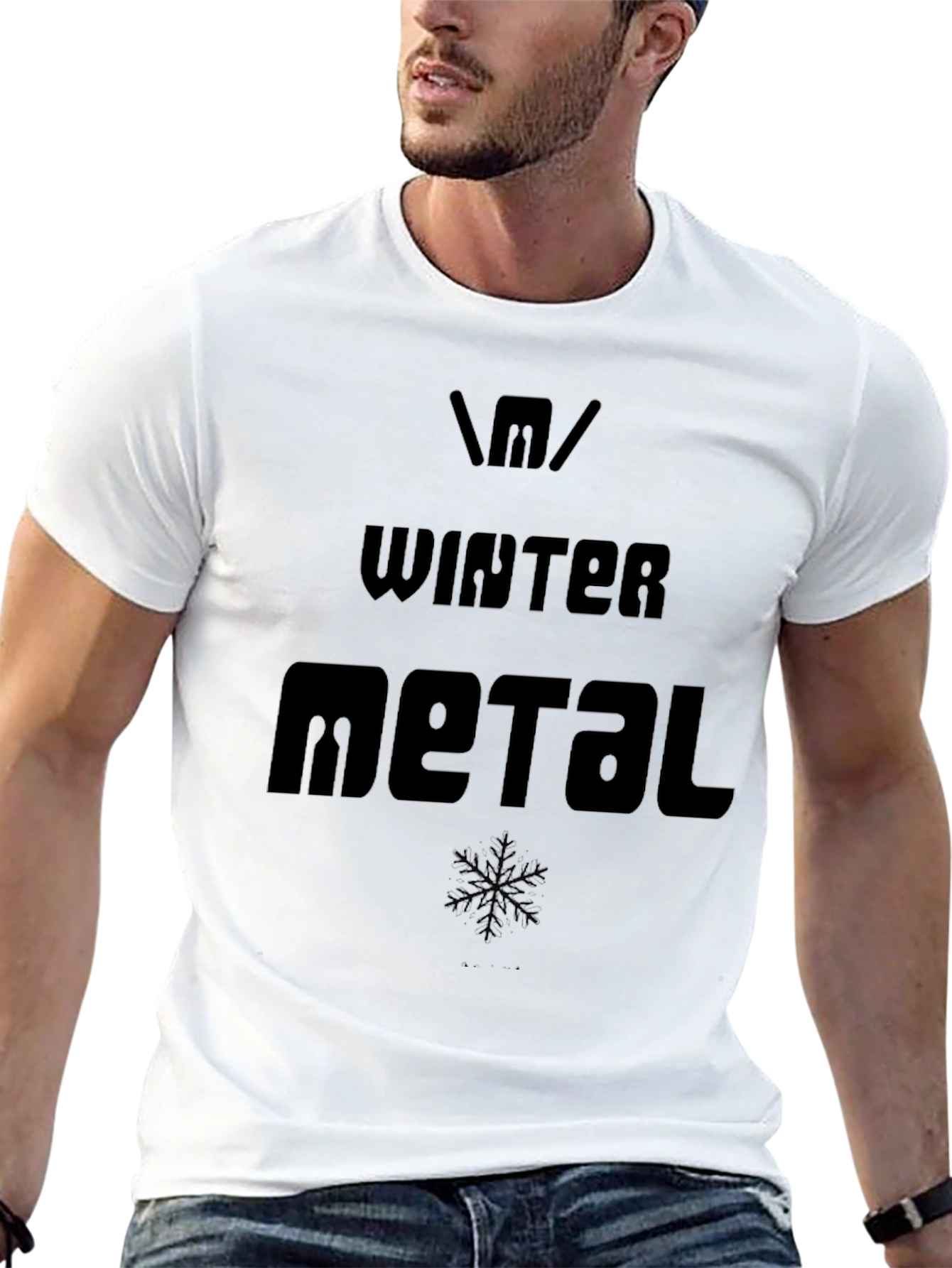 Winter Metal Graphic Tee - Black