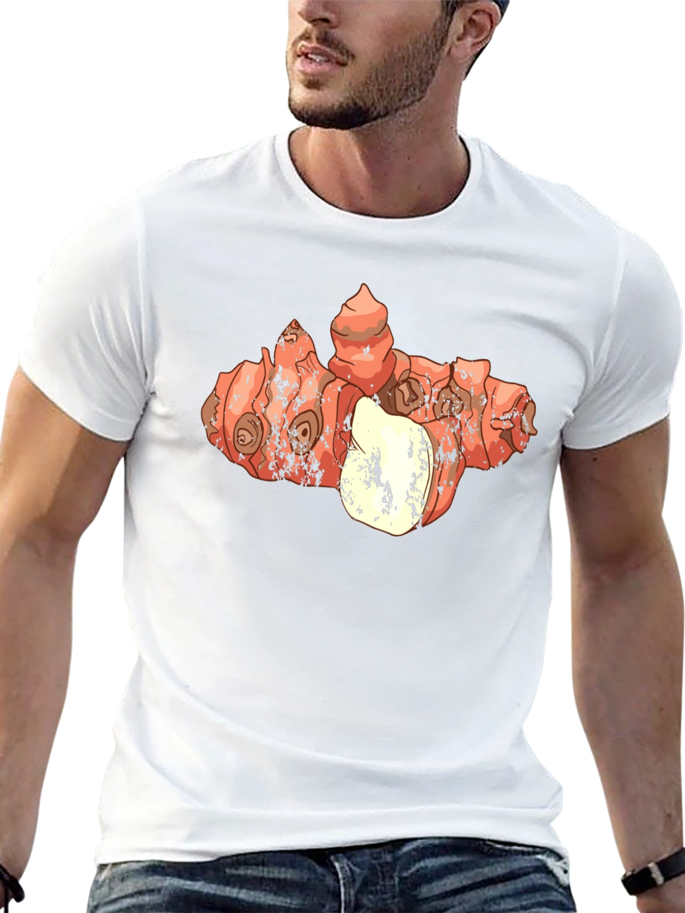 Galangal Root Graphic Tee - Unique Foodie Design