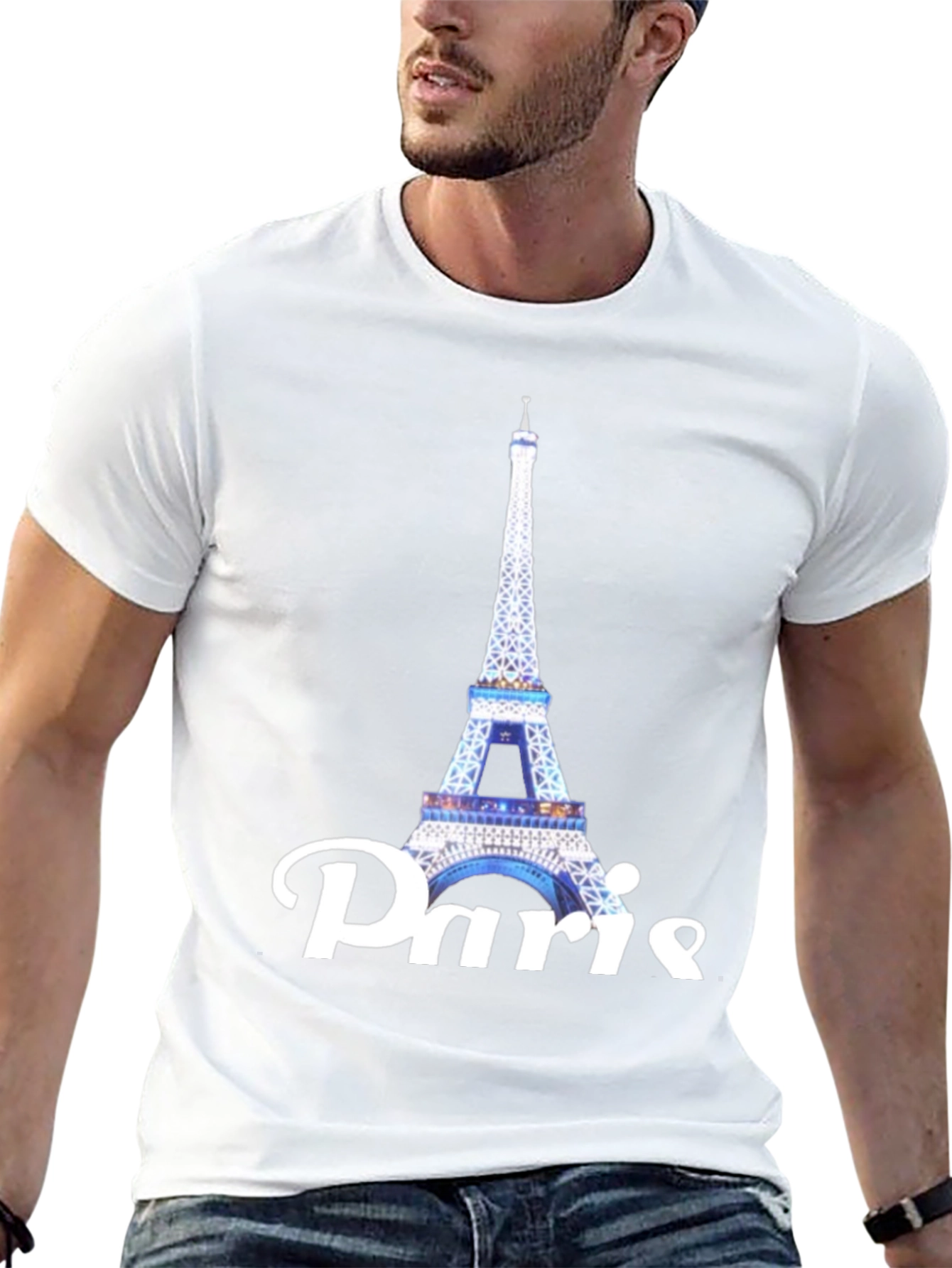 Paris Eiffel Tower Black T-Shirt