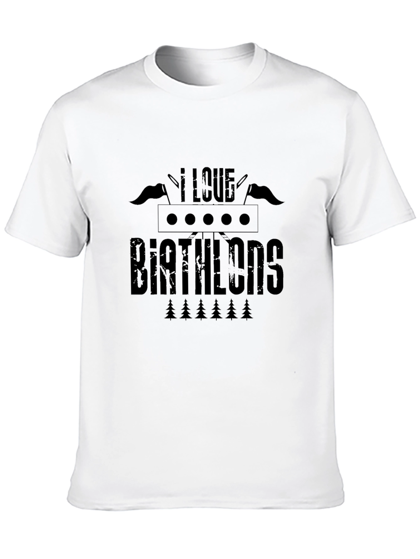 I Love Biathlons Black Graphic Tee