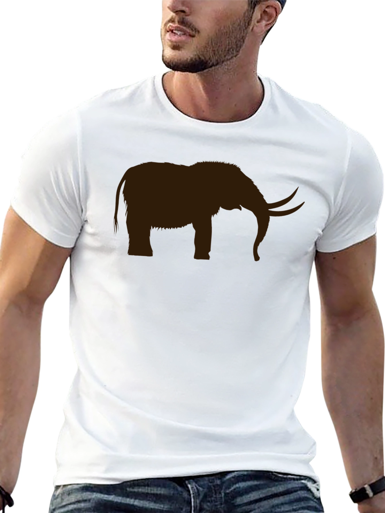 Elephant Silhouette Black T-Shirt