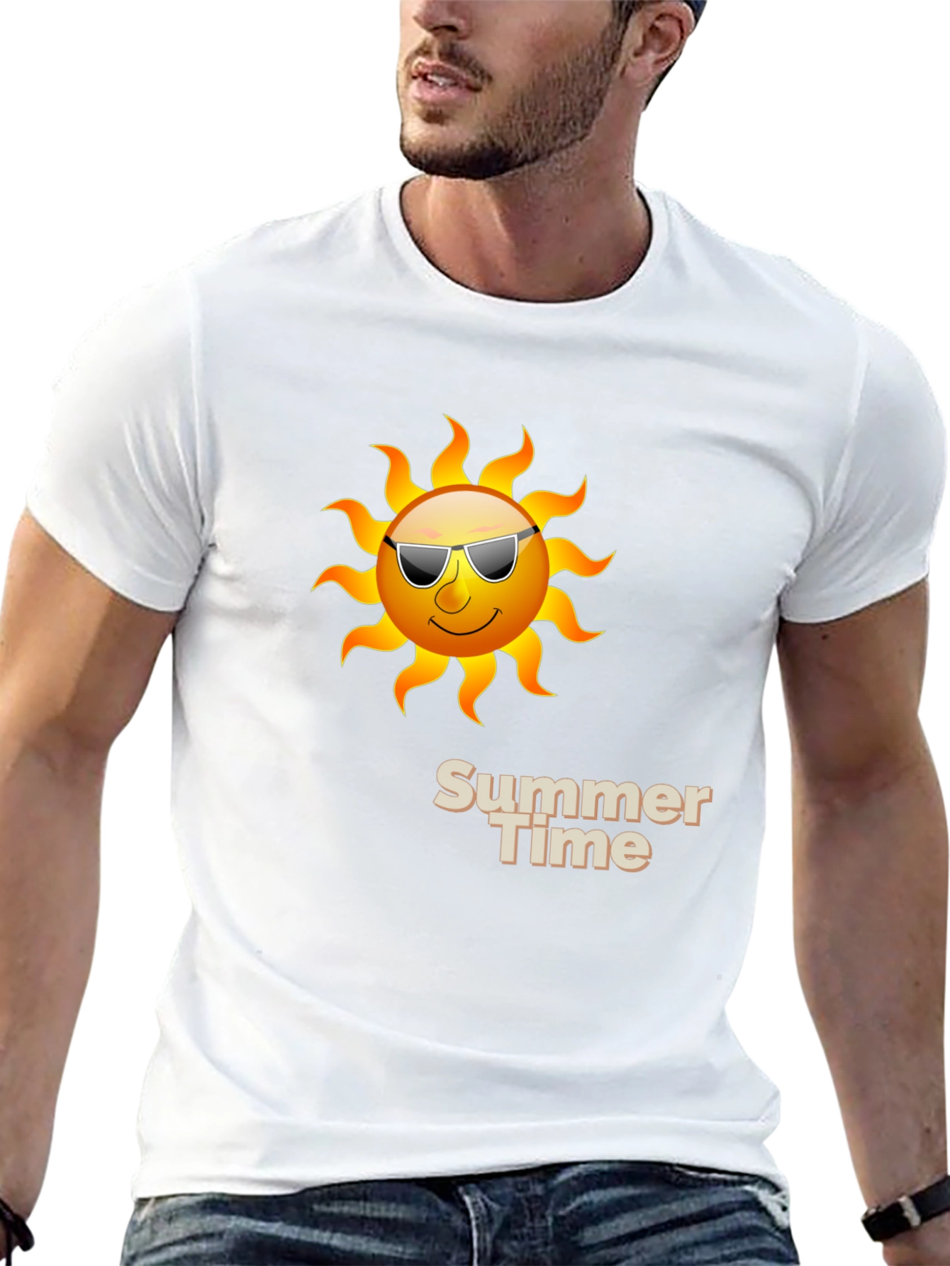 Summer Time Graphic T-Shirt - Sun with Shades