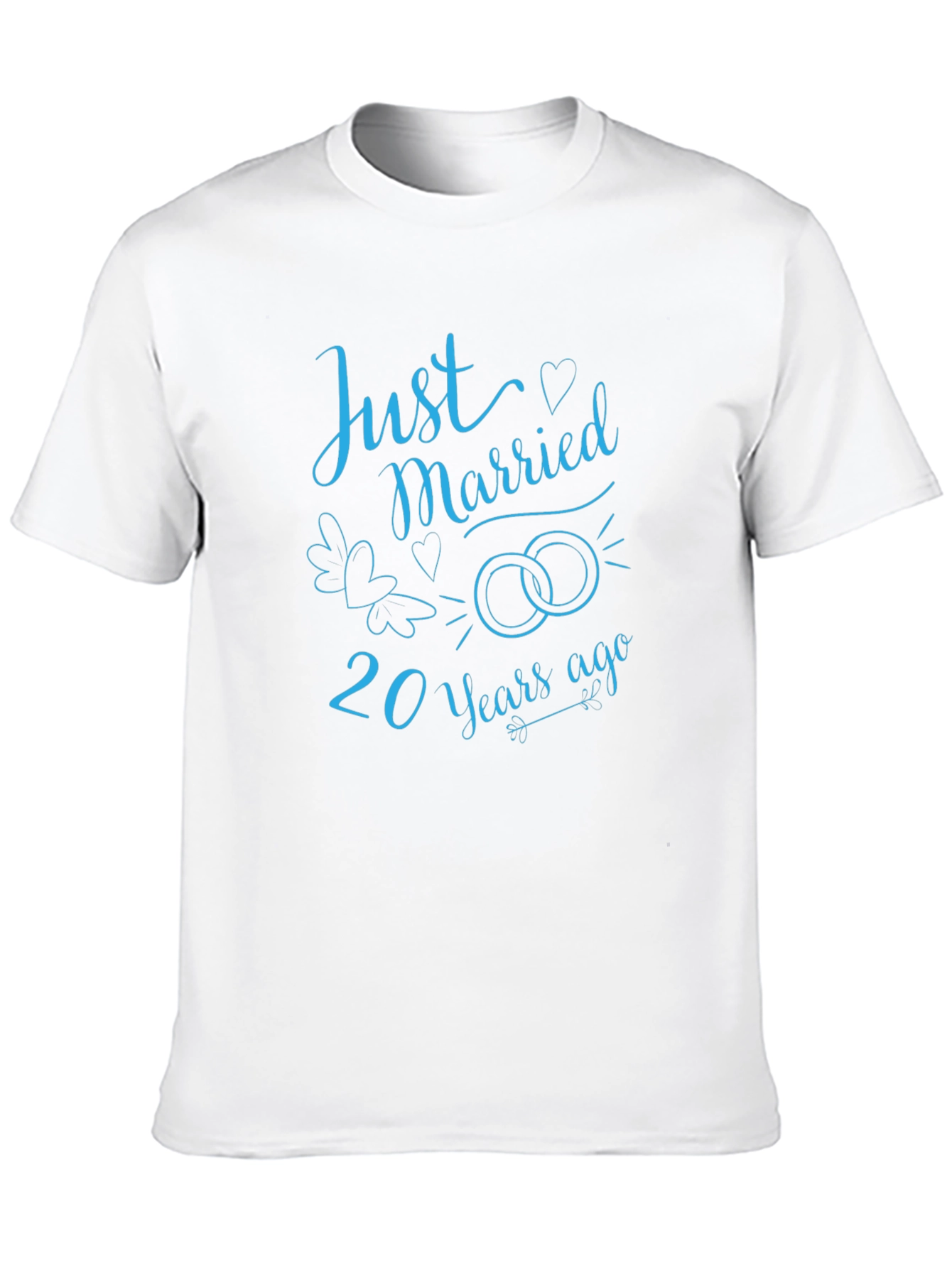 Just Married 20 Years Ago Black T-Shirt