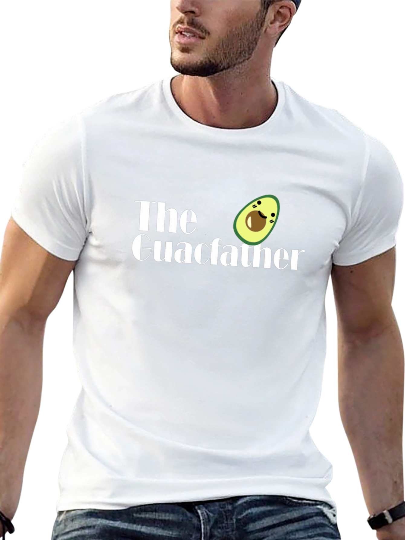 The Guacfather Funny Avocado Graphic T-Shirt