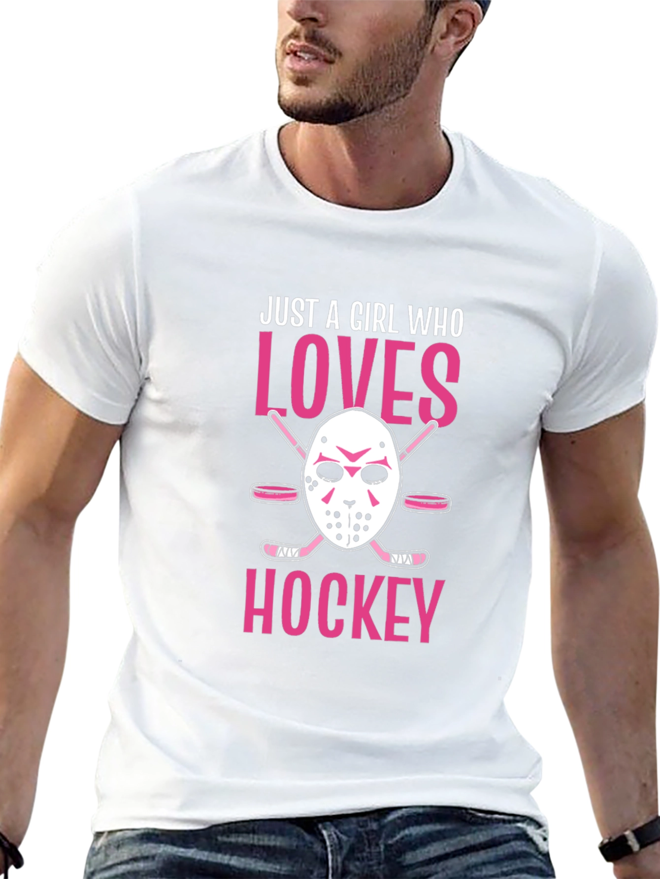 Just A Girl Who Loves Hockey Graphic Tee