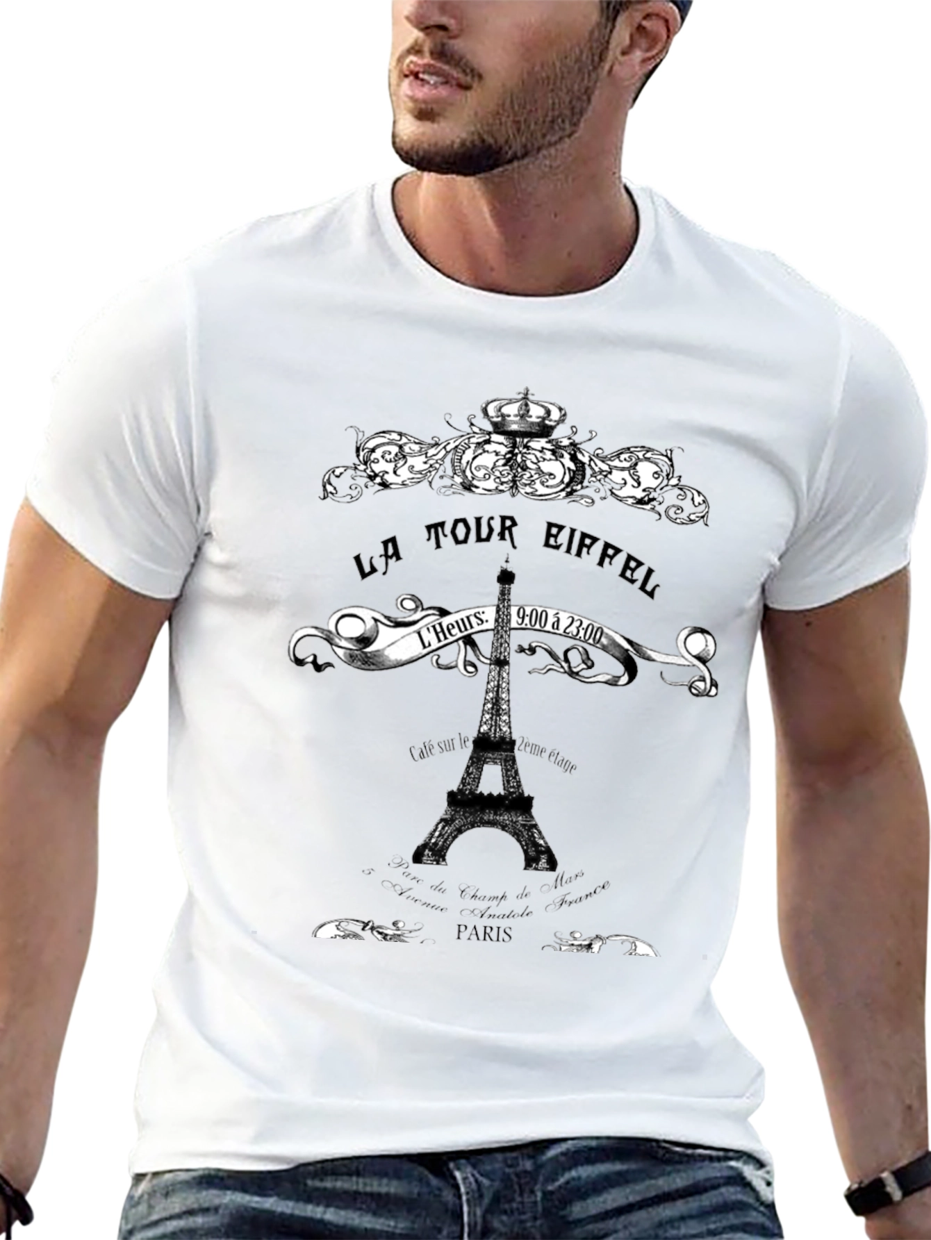 La Tour Eiffel Graphic Tee - Paris Landmark T-Shirt