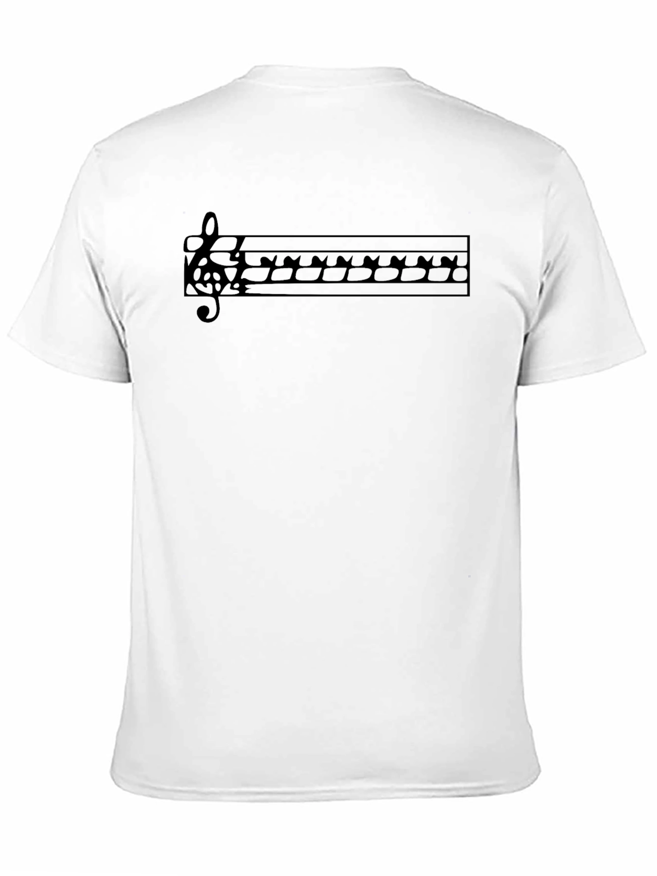 Musical Note Staff T-Shirt - Black
