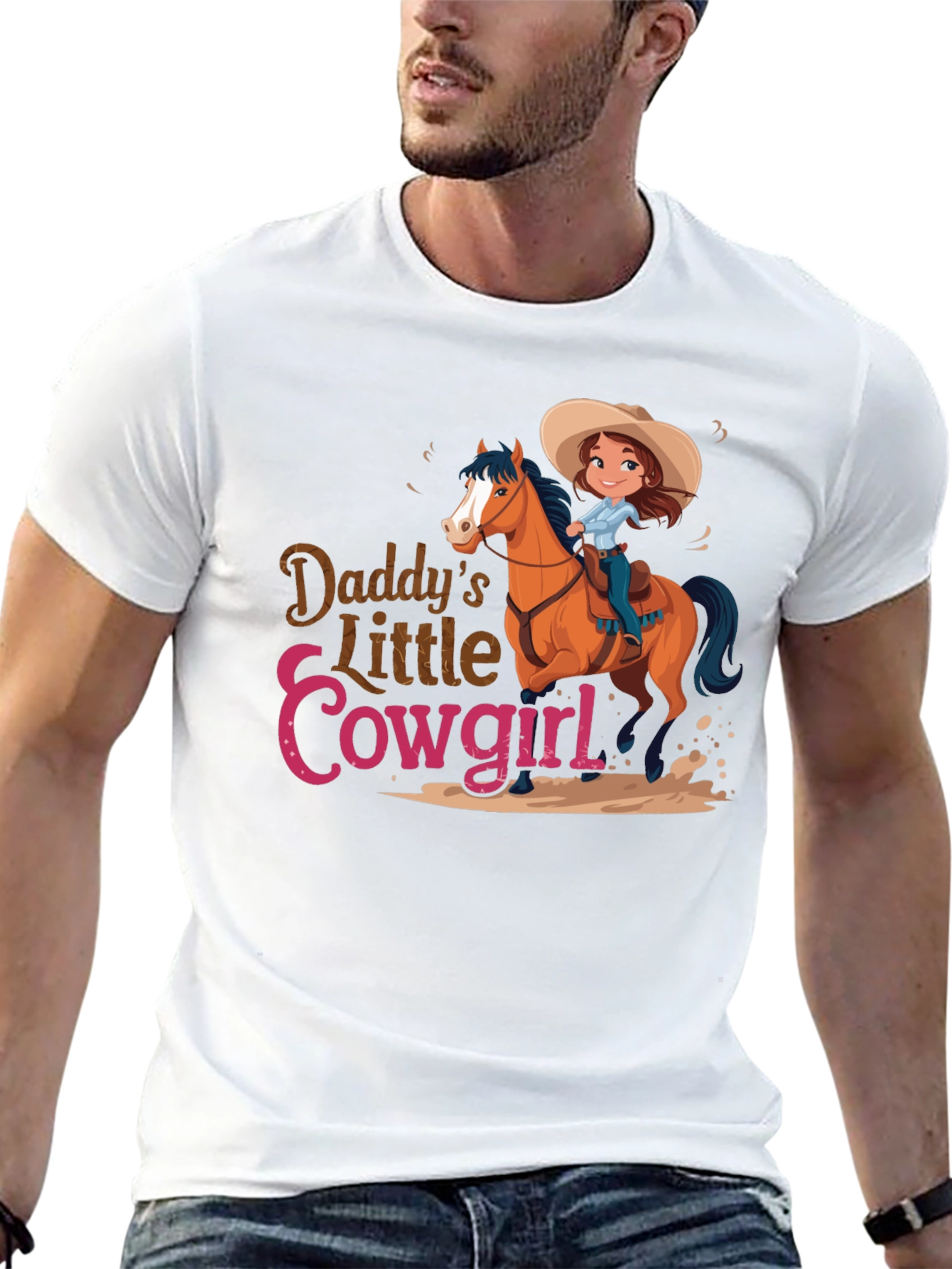 Daddys Little Cowgirl Graphic Tee