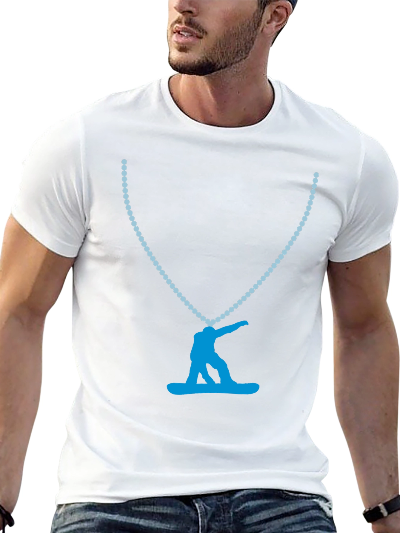 Snowboarder Pendant Tee - Cool Graphic Print