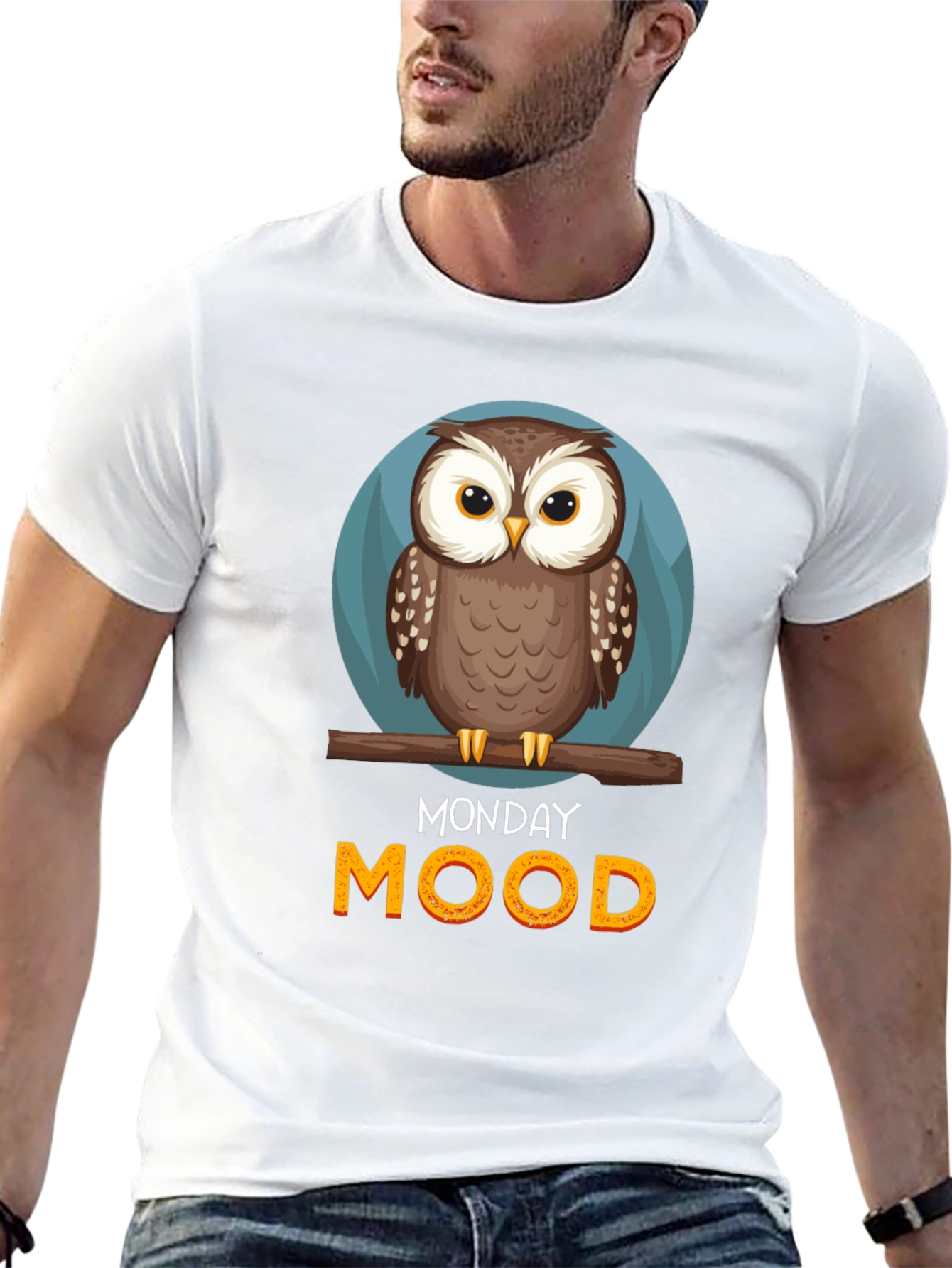 Monday Mood Owl Graphic T-Shirt
