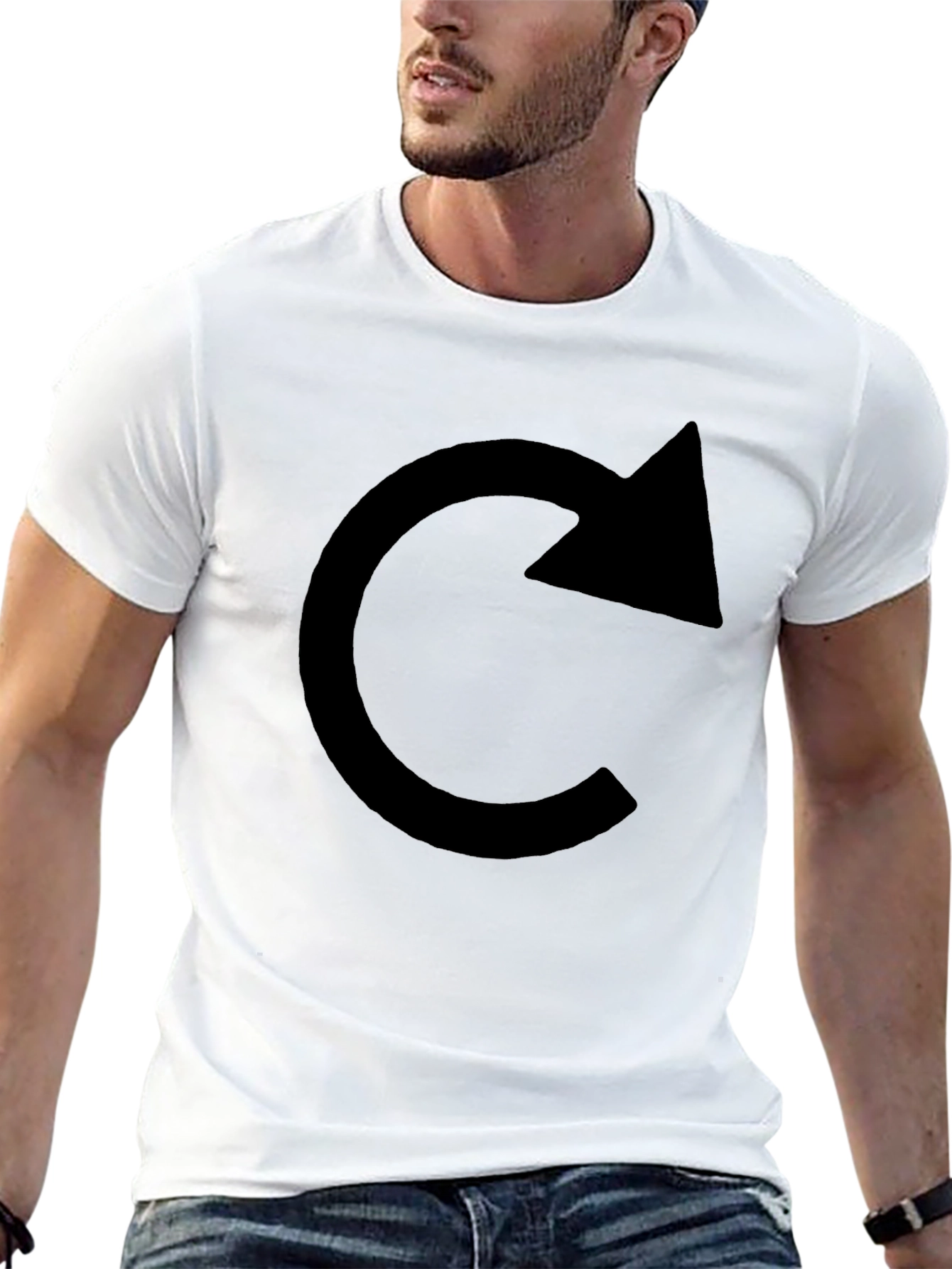 Black Arrow Circle Graphic Tee