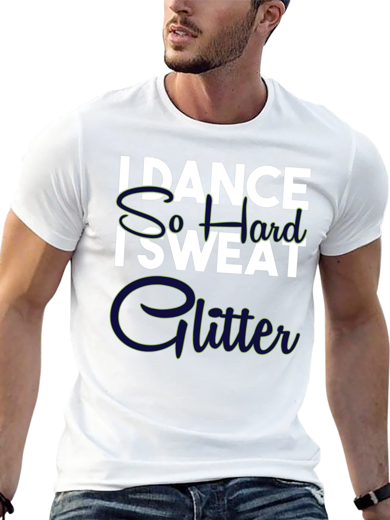 I Dance So Hard I Sweat Glitter Graphic Tee
