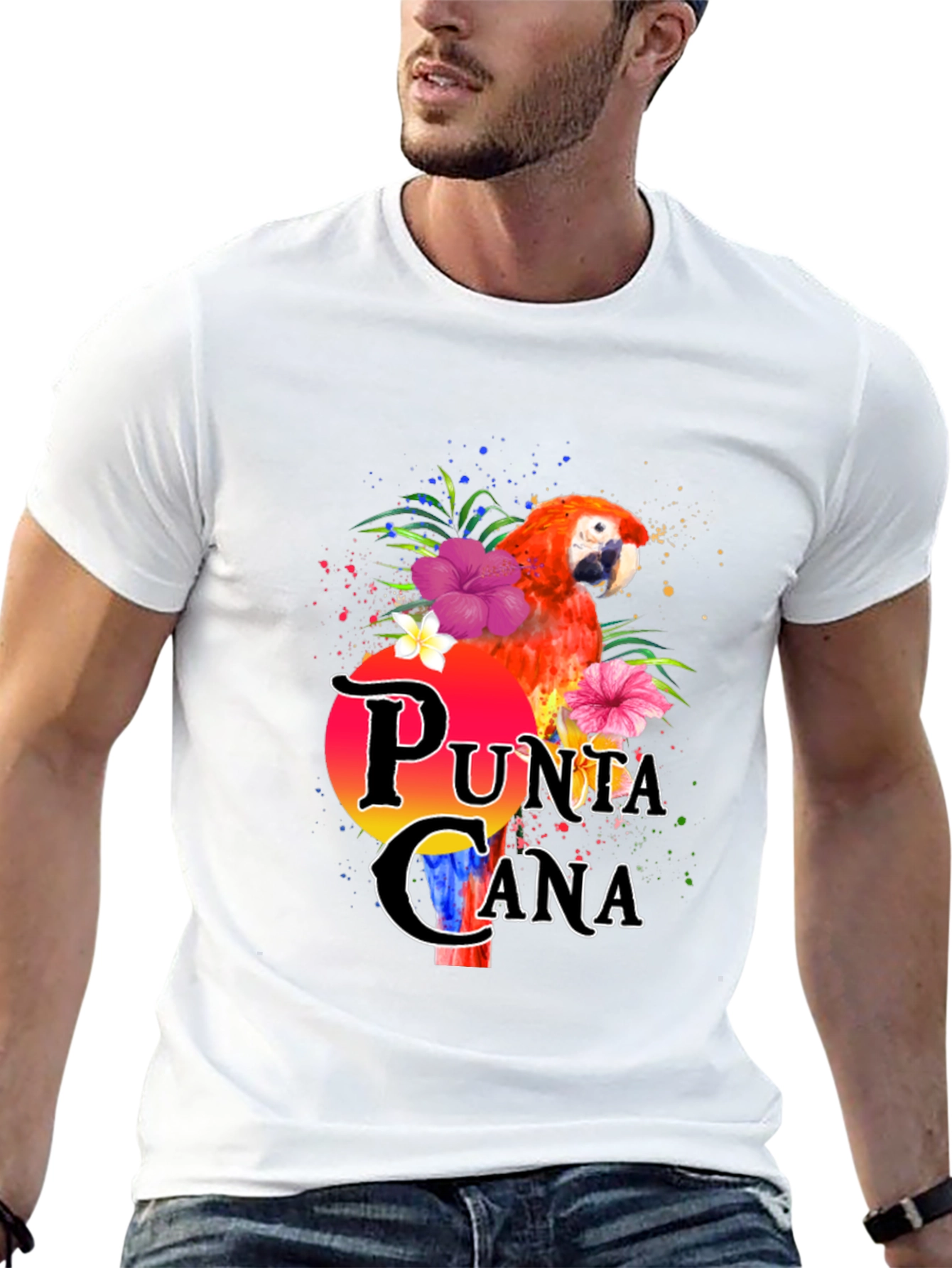 Punta Cana Parrot Graphic T-Shirt