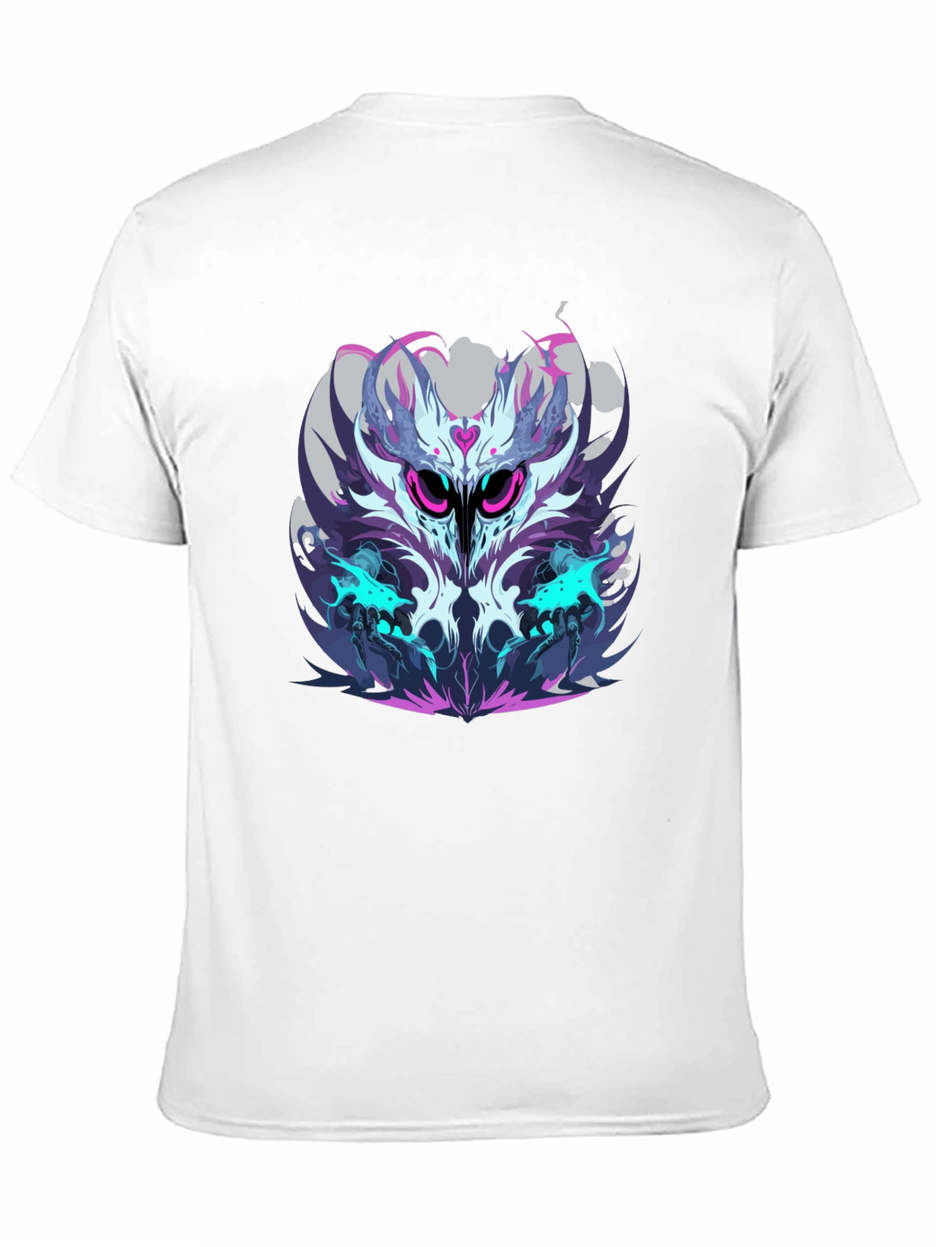 Mens Black Graphic Tee - Abstract Owl Design