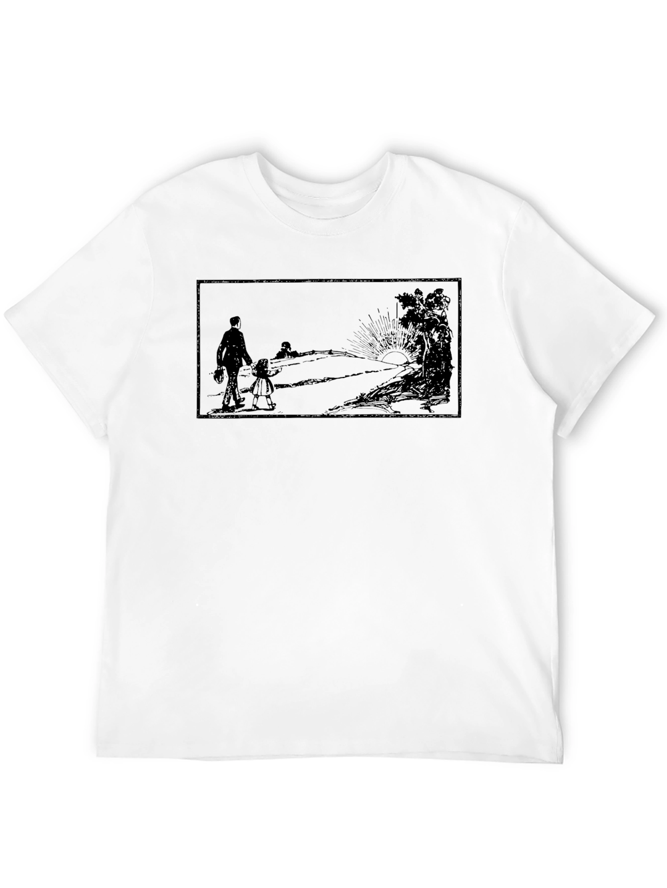 Silhouette Print Black T-Shirt