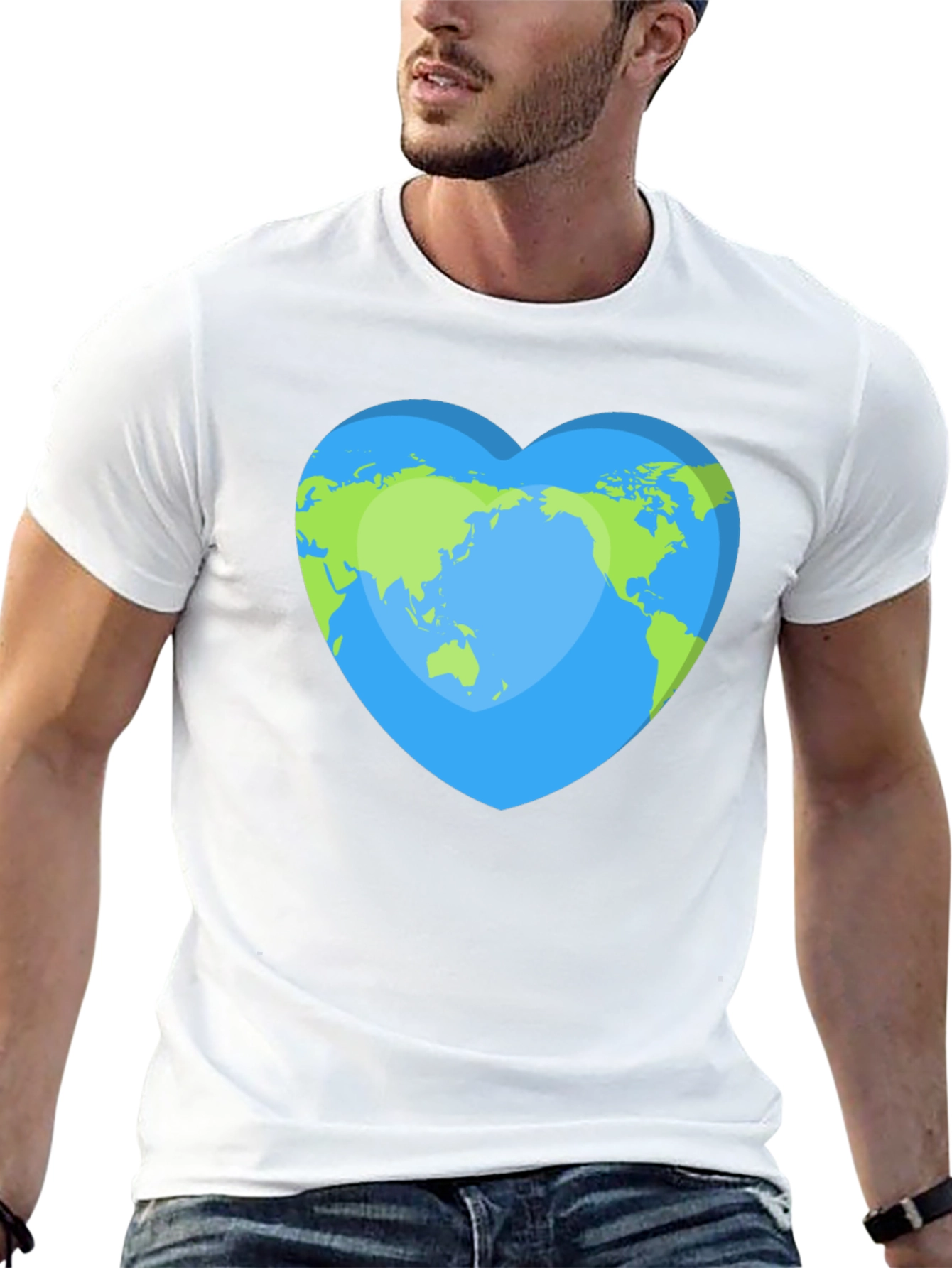 Earth Heart T-Shirt - Eco-Friendly World Love Tee