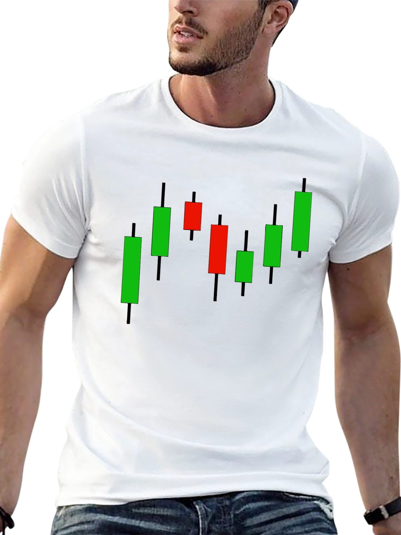 Stock Chart T-Shirt - Black Investment Tee
