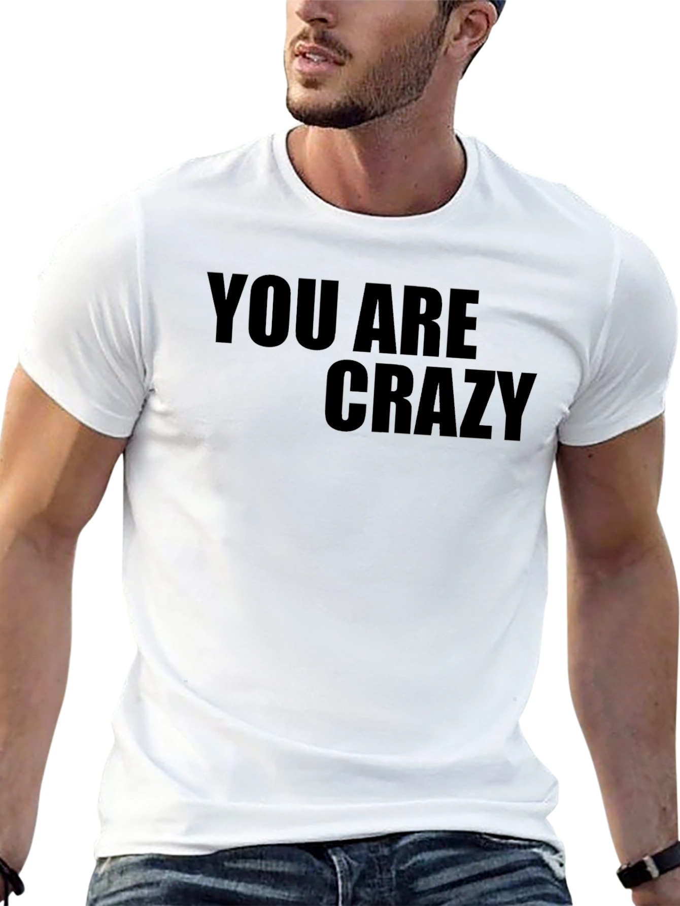You Are Crazy Graphic Tee - Mens Black T-Shirt
