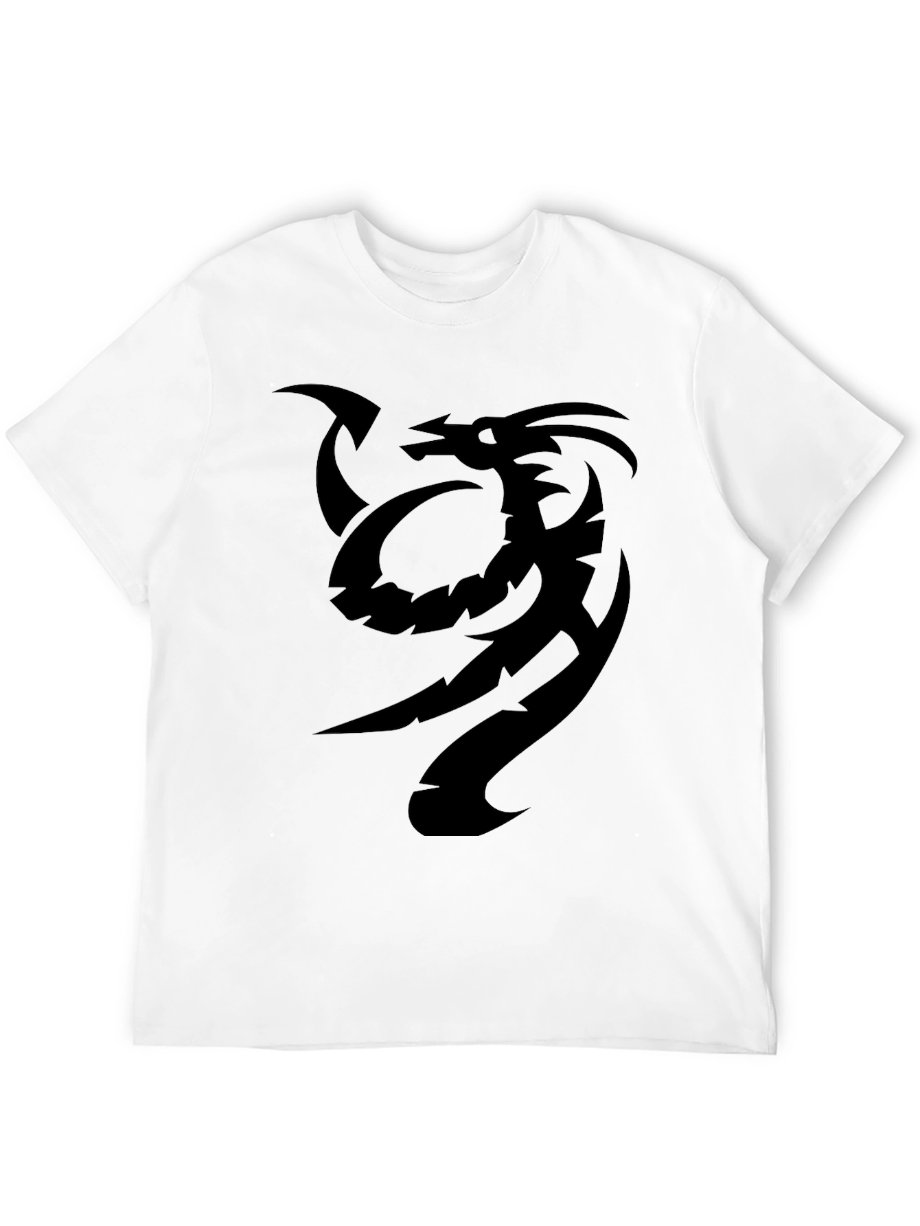 Tribal Dragon Graphic Black T-Shirt