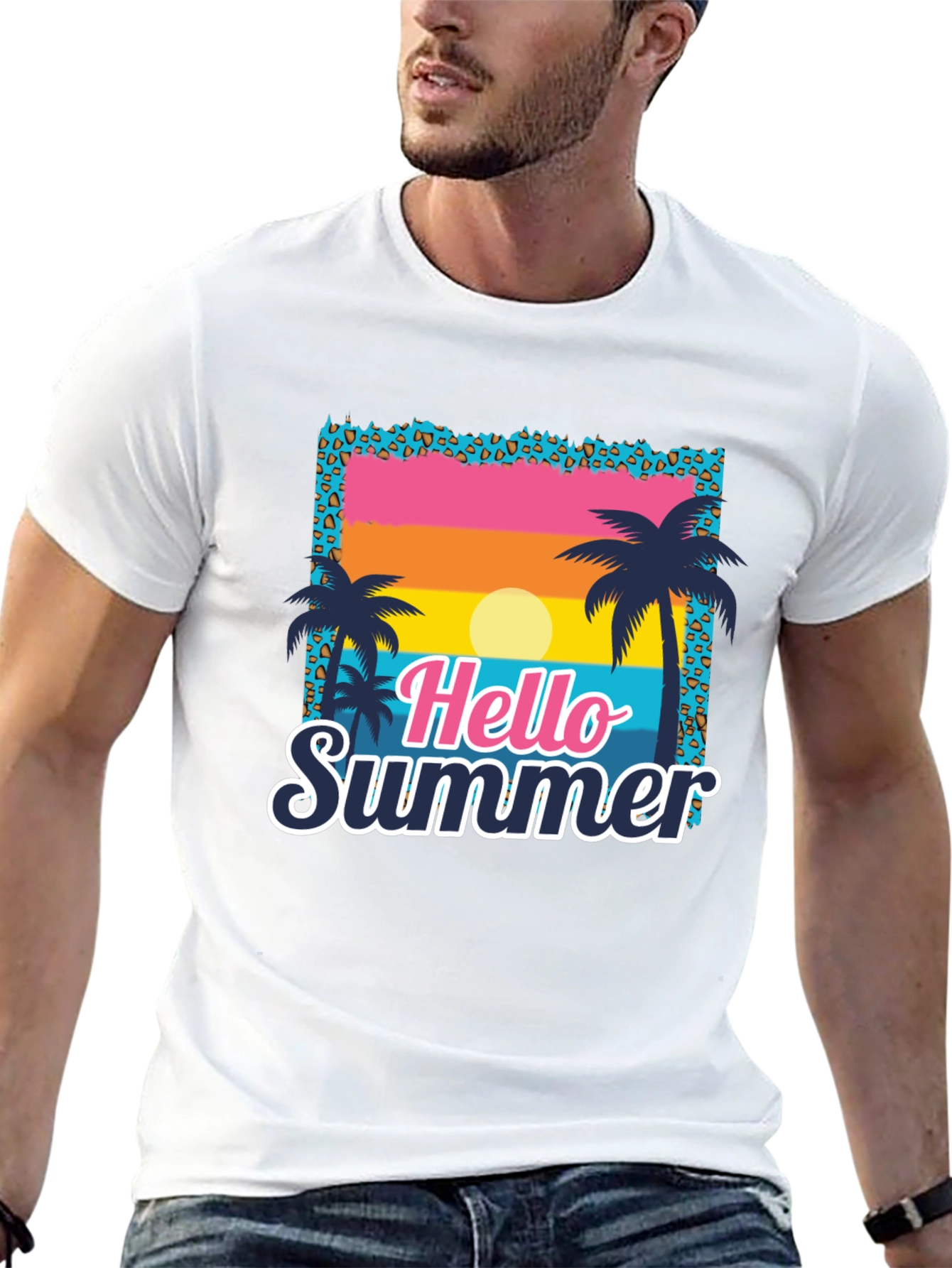 Hello Summer Palm Tree T-Shirt