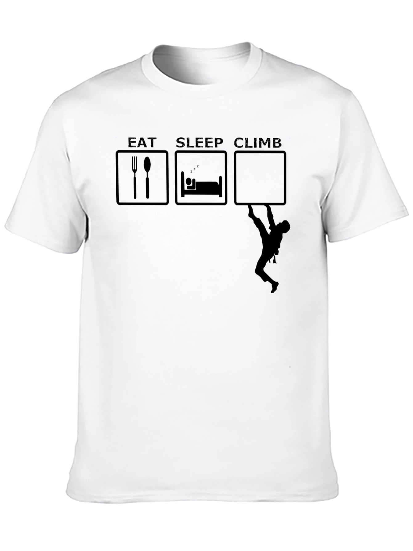 Eat Sleep Climb Black Graphic Tee
