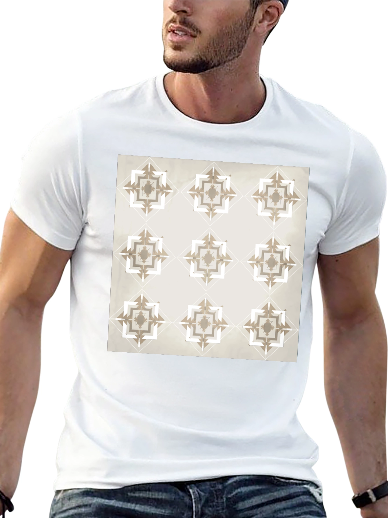 Geometric Pattern Tee - Modern Style
