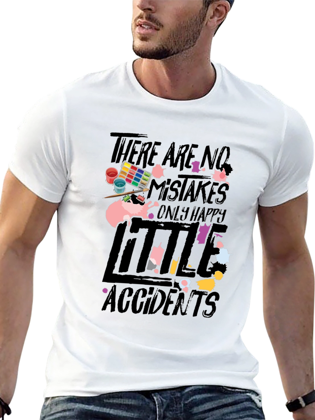 Happy Accidents T-Shirt Artistic Painting Tee