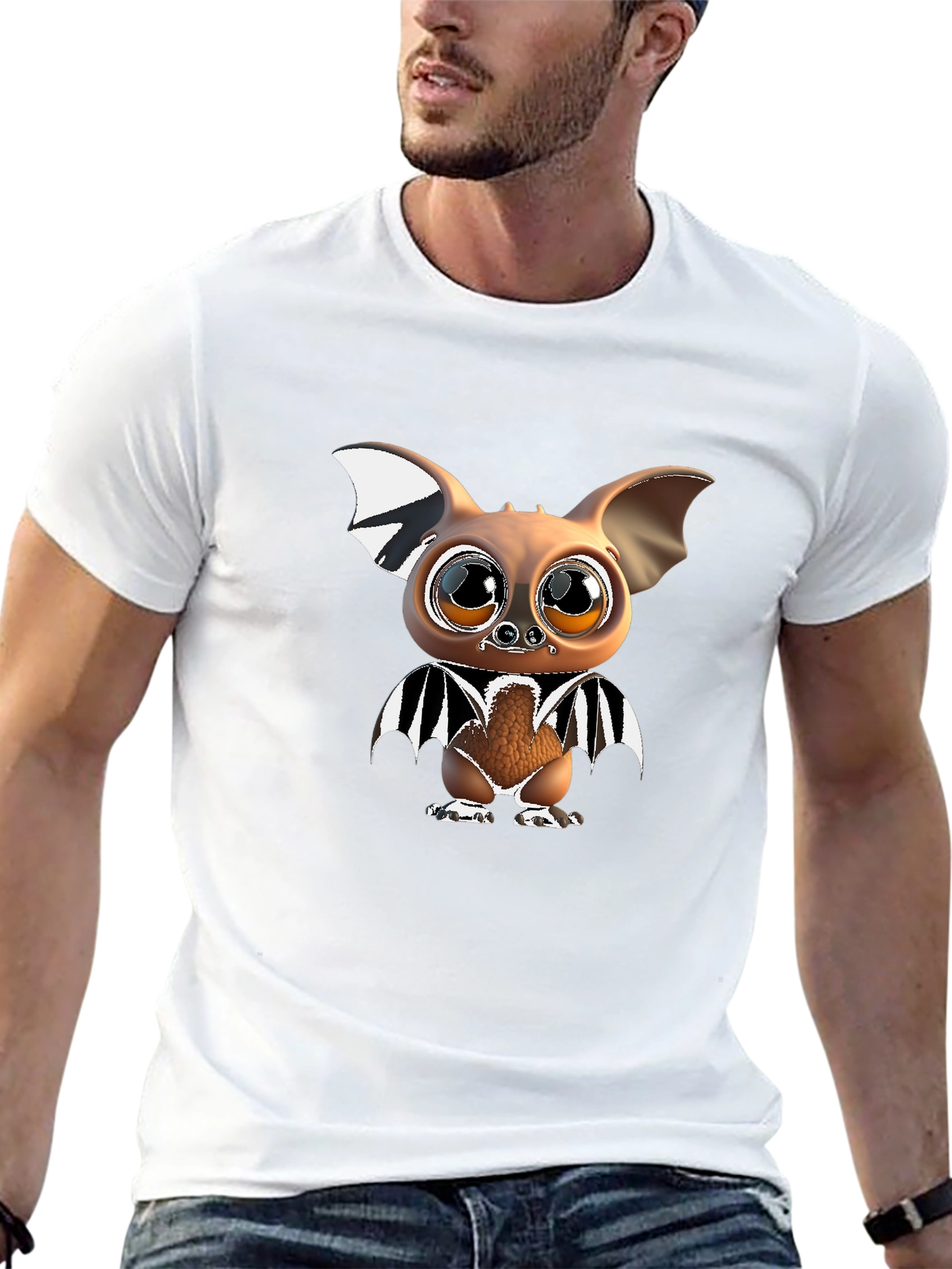 Cute Cartoon Bat Graphic Tee