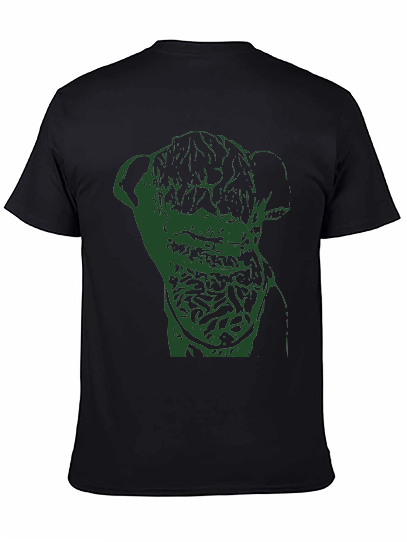 Green Creature Graphic Black T-Shirt