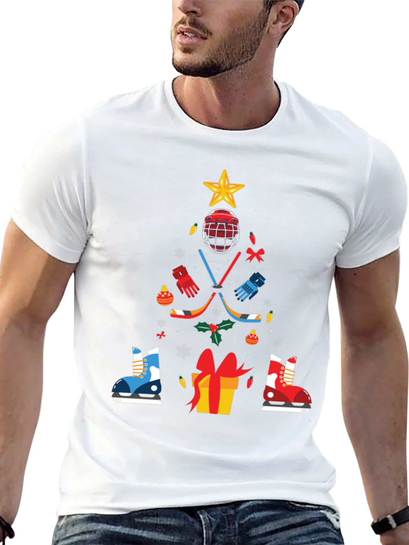Hockey Christmas Tree T-Shirt