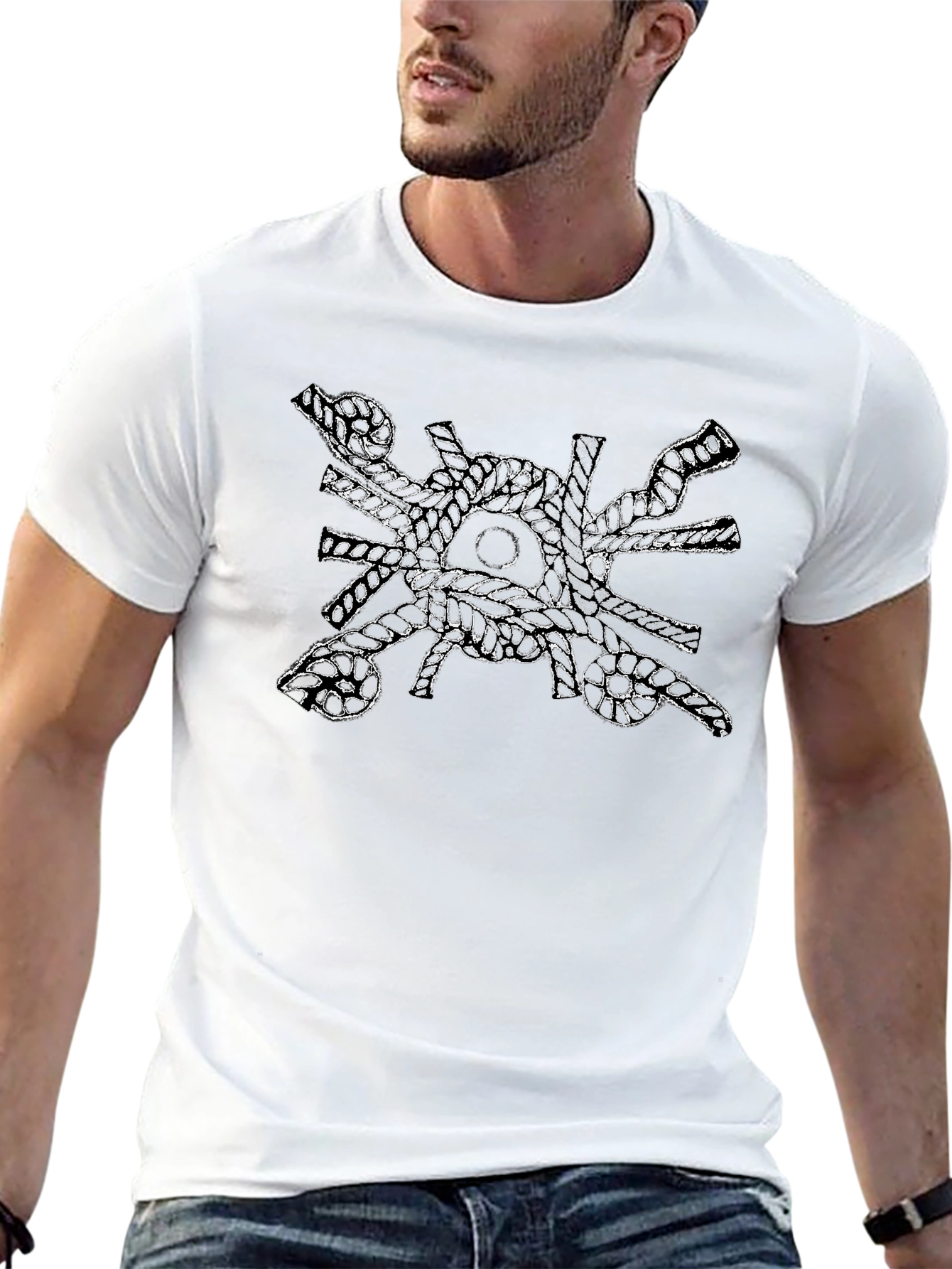 Abstract Art Graphic Black T-Shirt