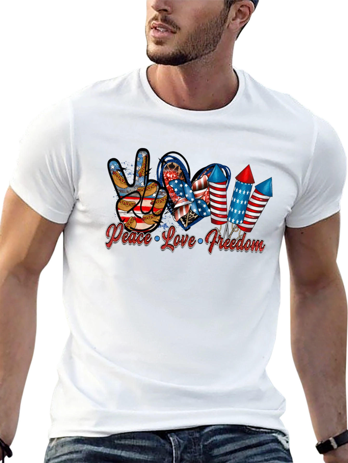 Patriotic Peace Love Freedom T-Shirt