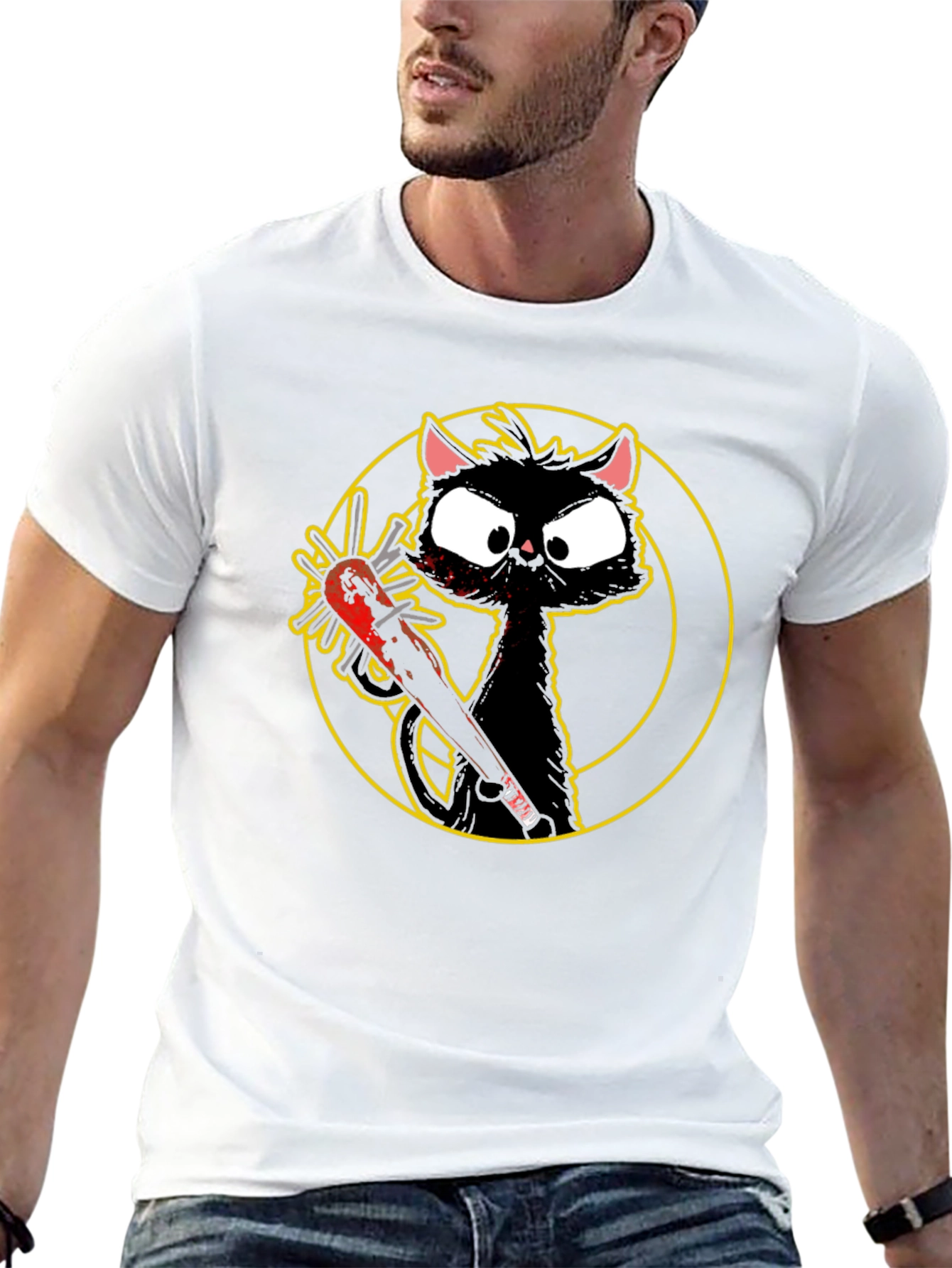 Killer Cat Graphic Tee - Black