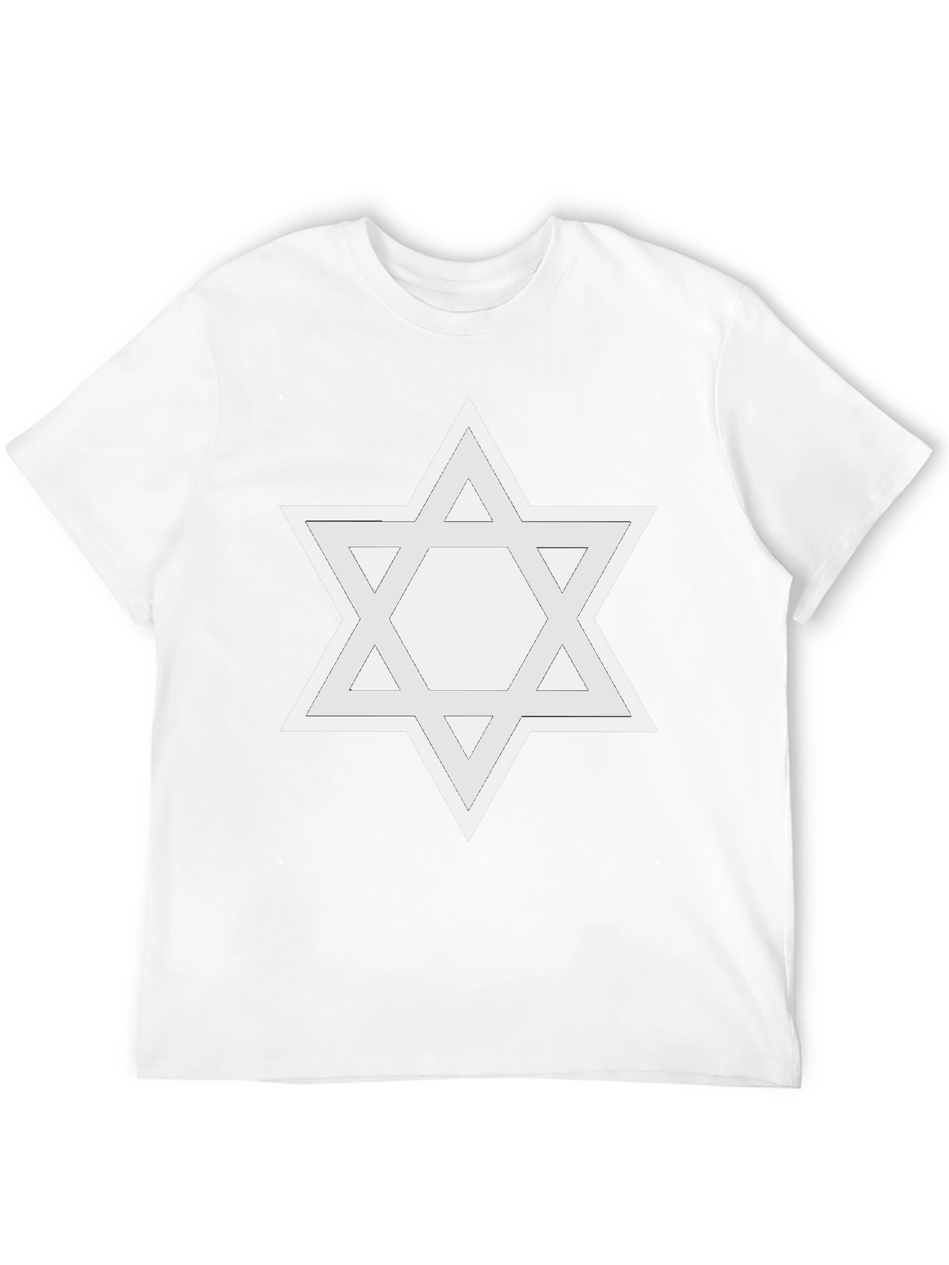 Star of David Graphic Tee - Black Cotton T-Shirt