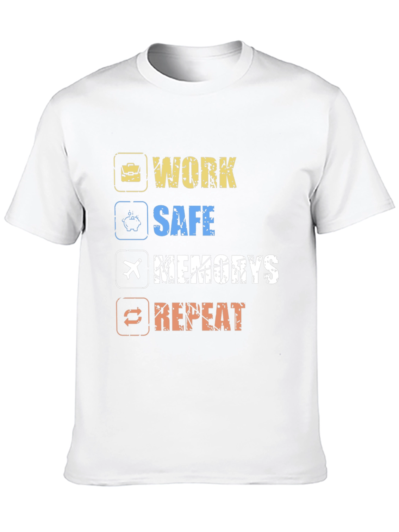 Work Safe Memories Repeat Graphic T-Shirt
